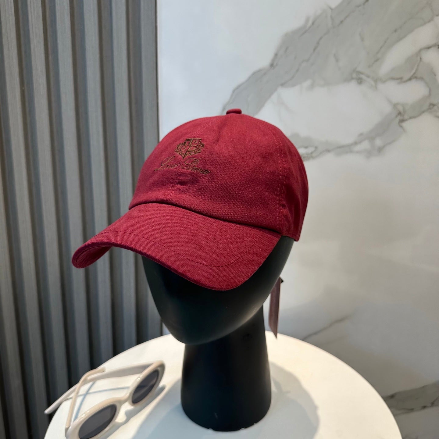 Loro Piana Baseball Cap Cotton With Brown Logo 268957