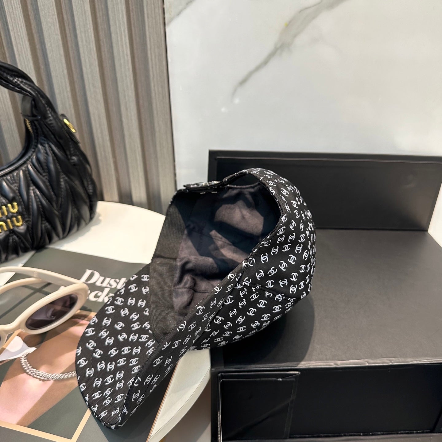 Chanel Baseball Cap With CC Logo Pattern Cotton 237376