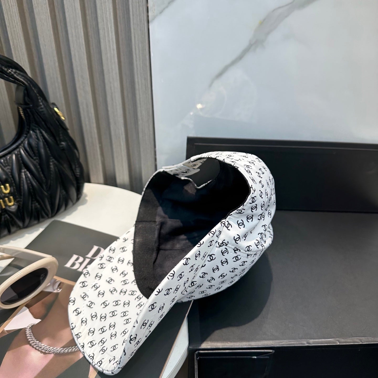 Chanel Baseball Cap With CC Logo Pattern Cotton 237376