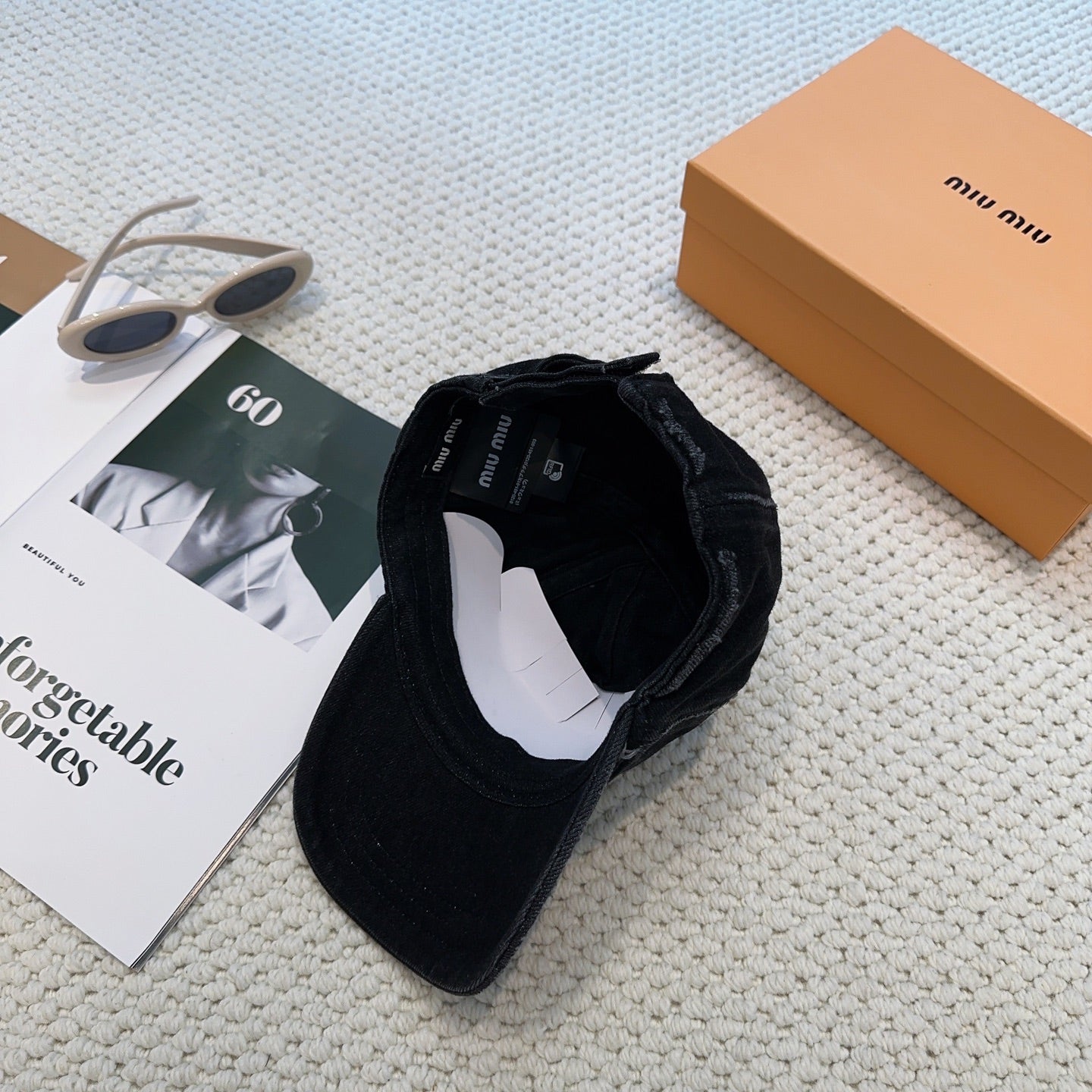 Miumiu Denim Baseball Cap 297667