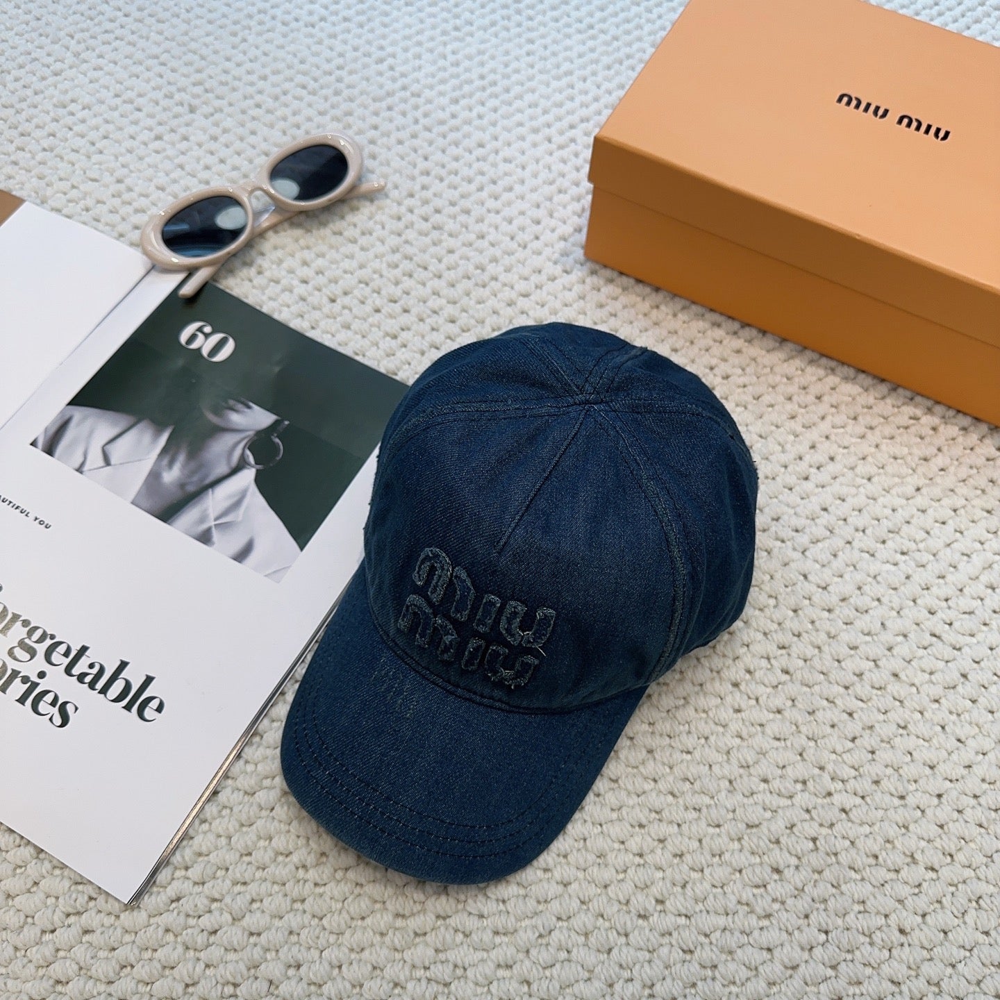 Miumiu Denim Baseball Cap 297667