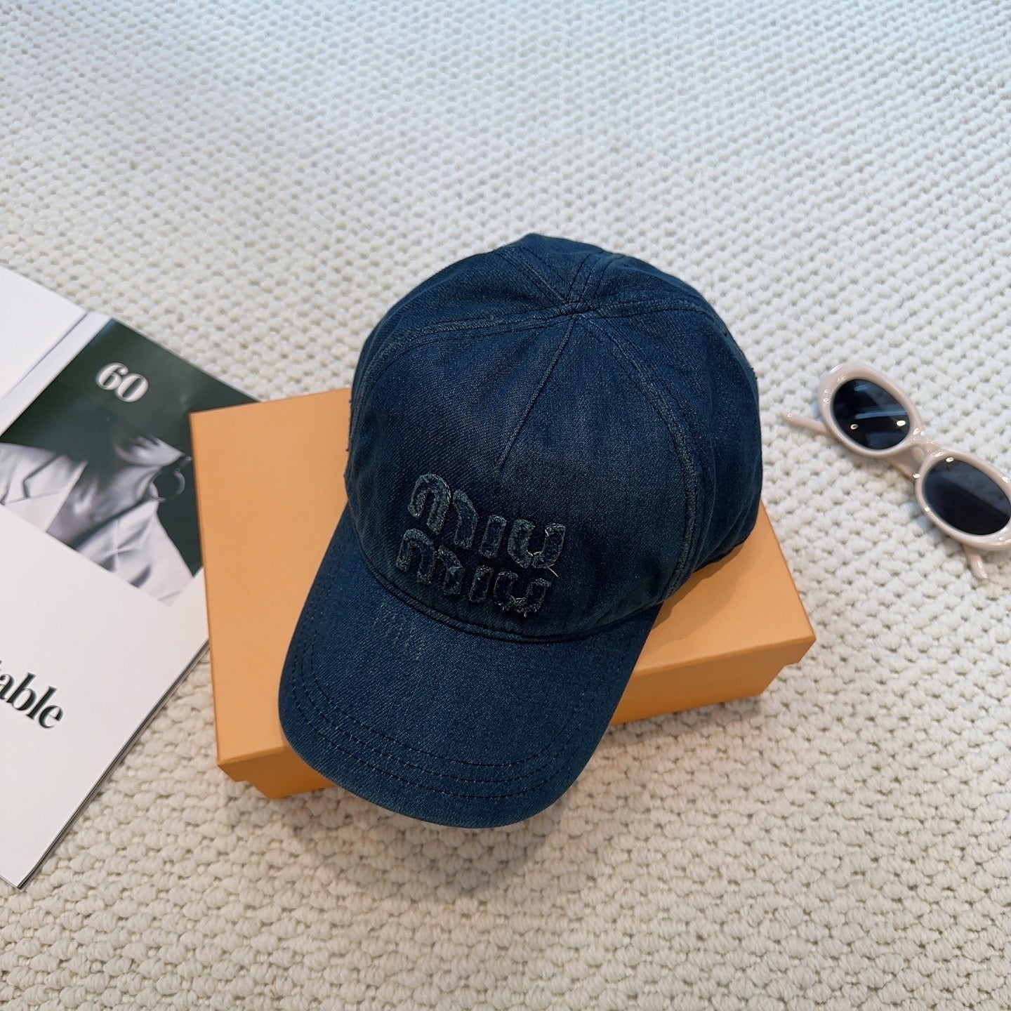 Miumiu Denim Baseball Cap 297667