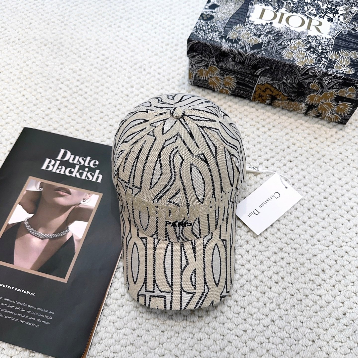 Dior Monogram Baseball Cap Signature Paris Logo Hat New With Tag 268975