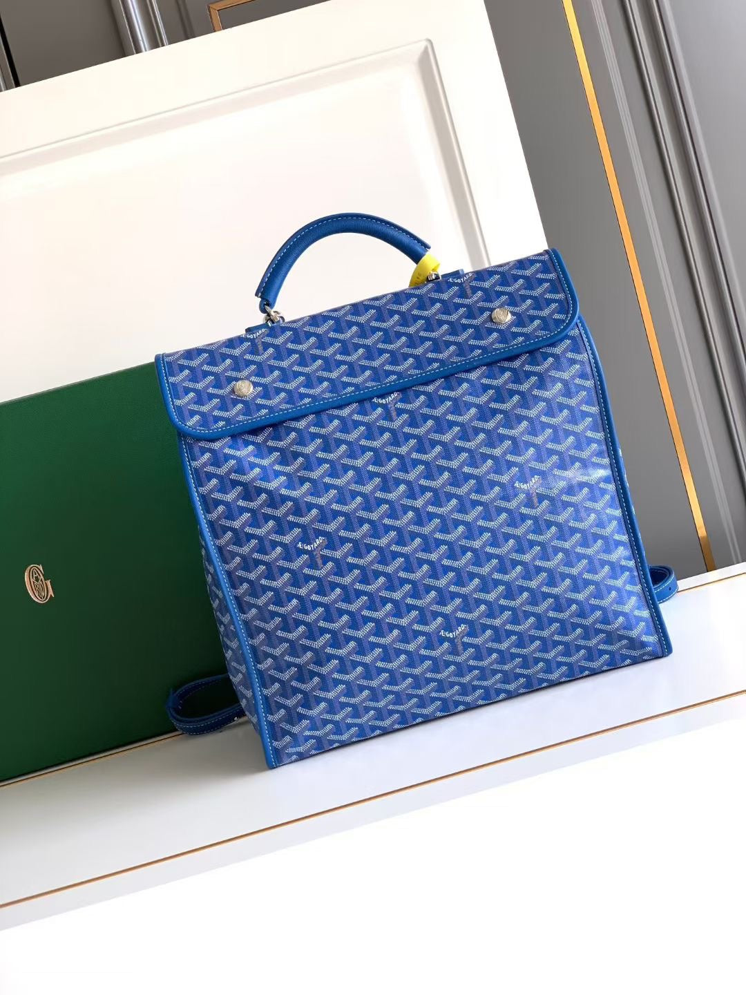 Goyard 2026 Saint Leger Backpack 37cm Canvas Cowhide