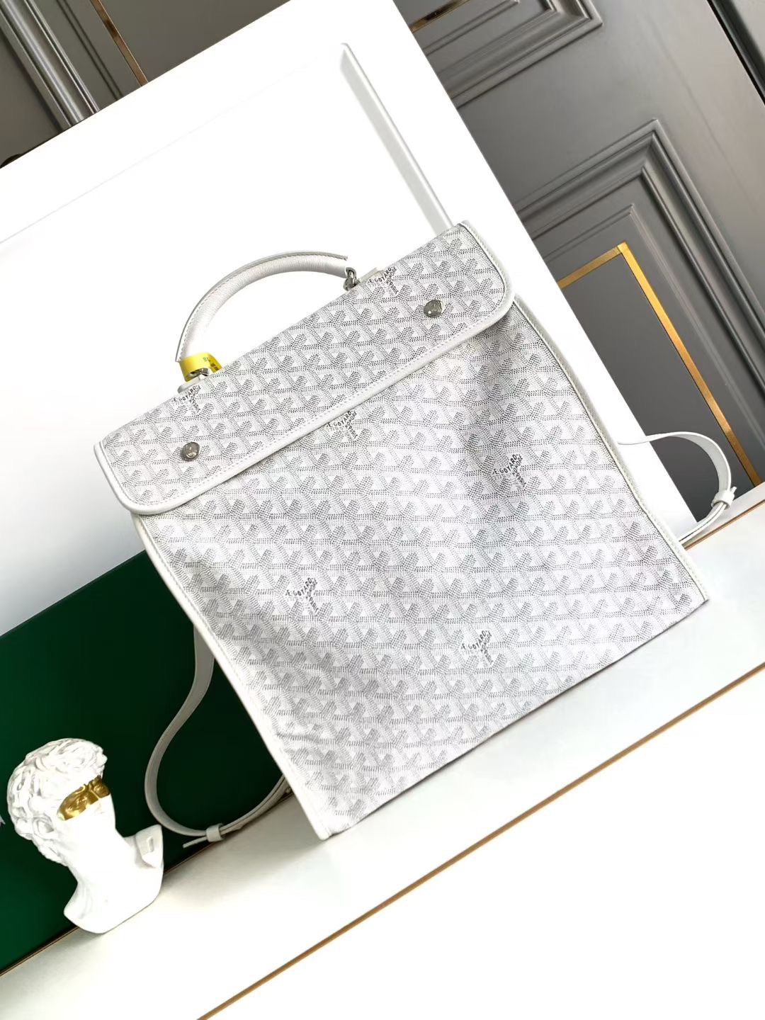 Goyard 2026 Saint Leger Backpack 37cm Canvas Cowhide