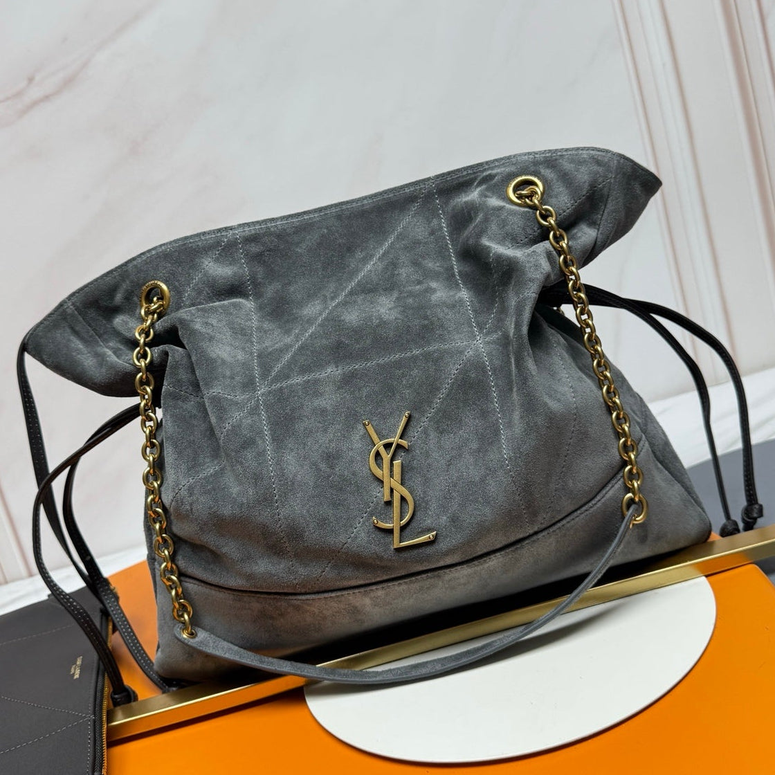 YSL 2026 Jamie Shopping Bag 34cm Suede And Calfskin