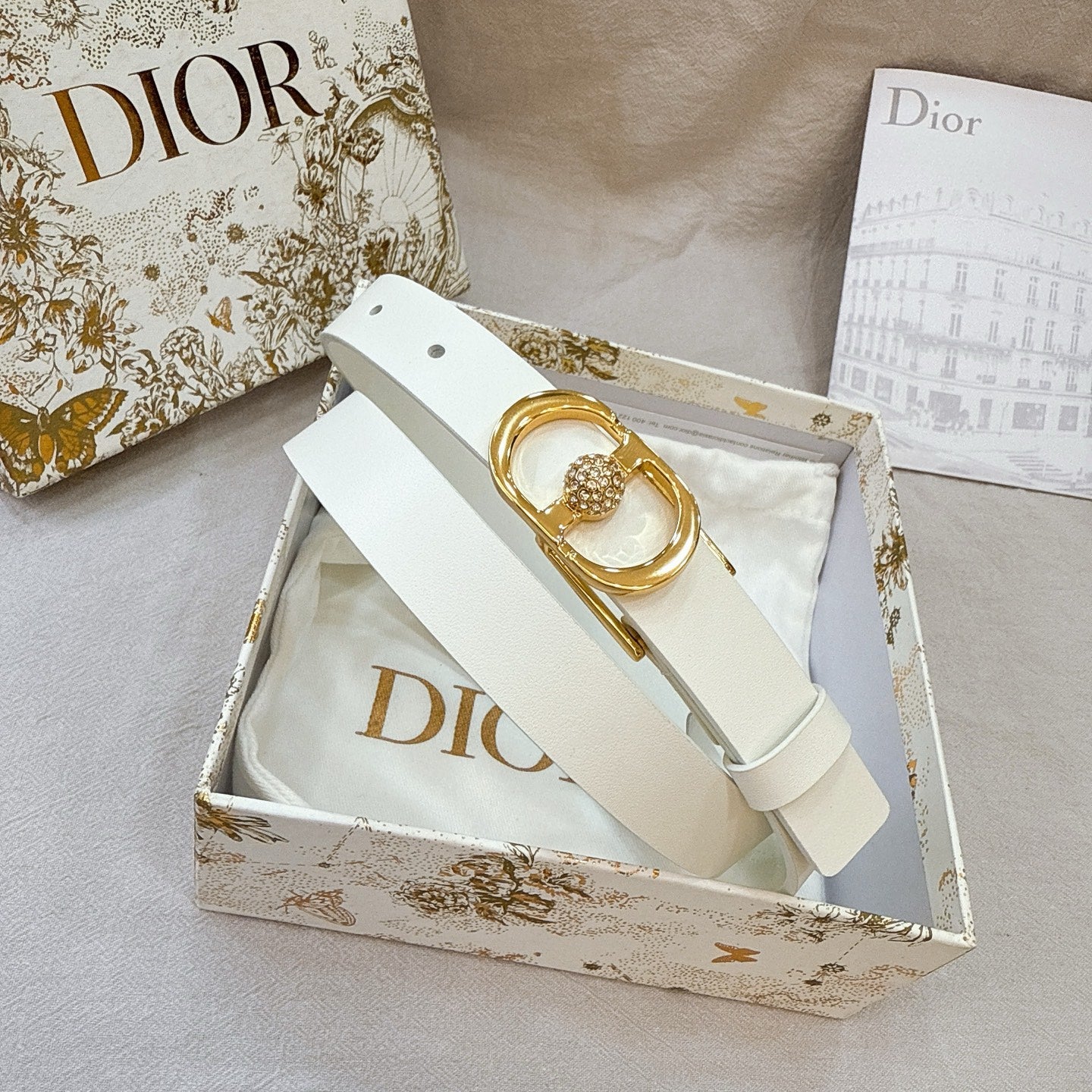 Dior Montaigne Belt 20mm Grained Calfskin 195304