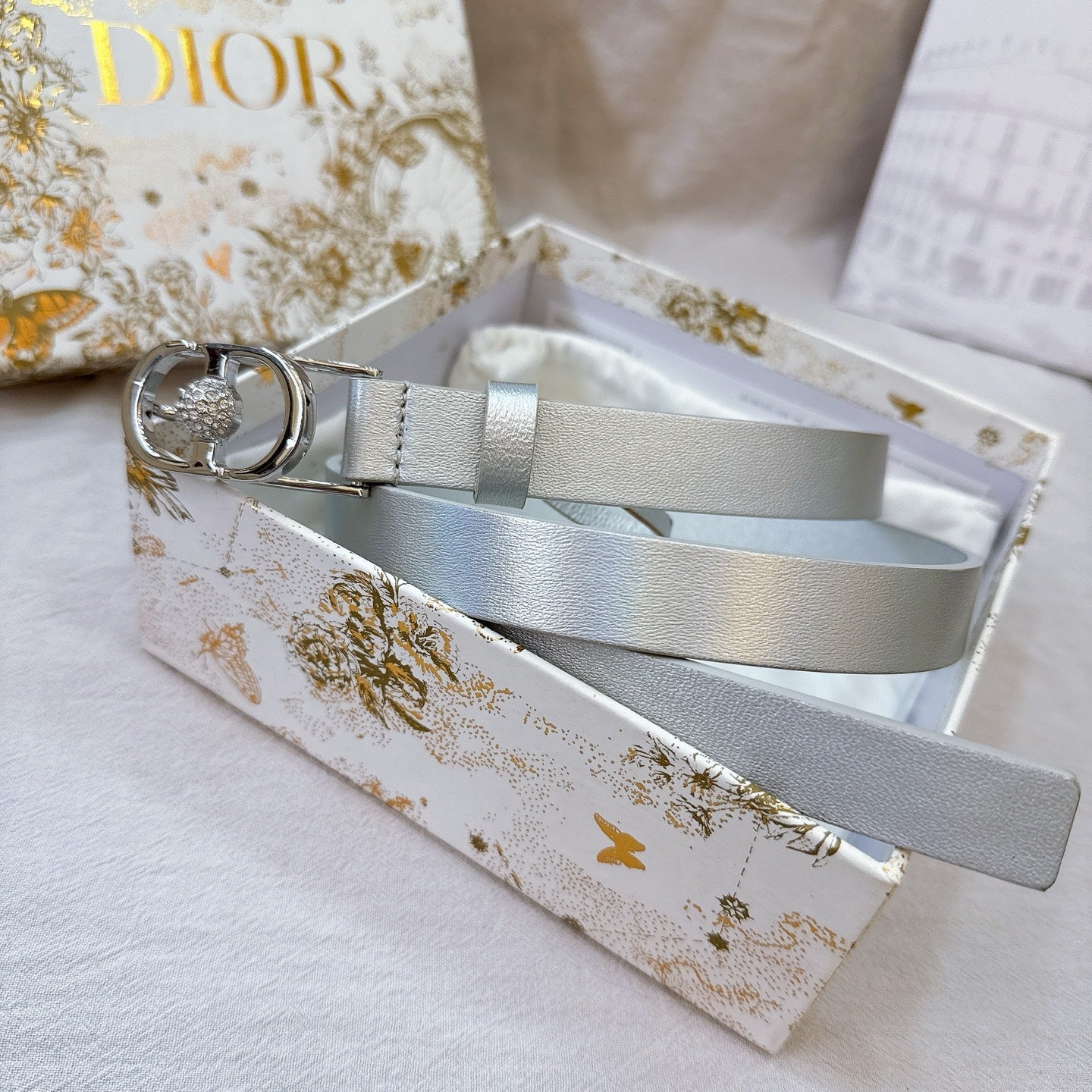Dior Montaigne Belt 20mm Grained Calfskin 195304