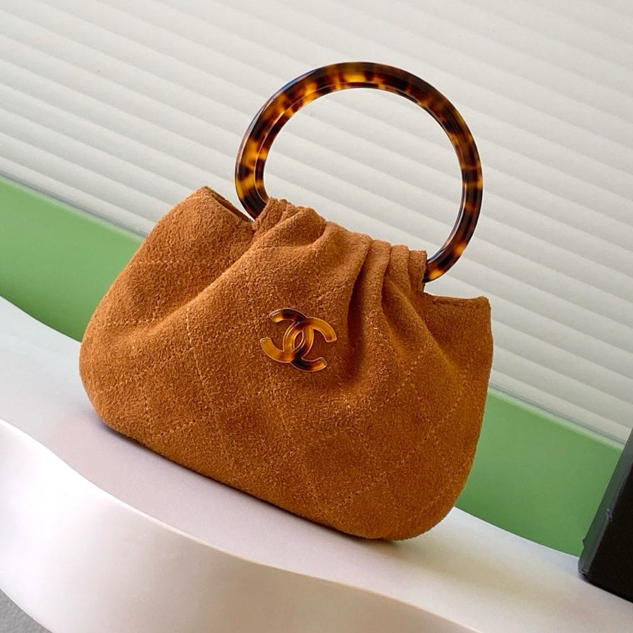 Chanel 2026 Mini Pouch 12cm Tortoiseshell Suede Effect Plexi