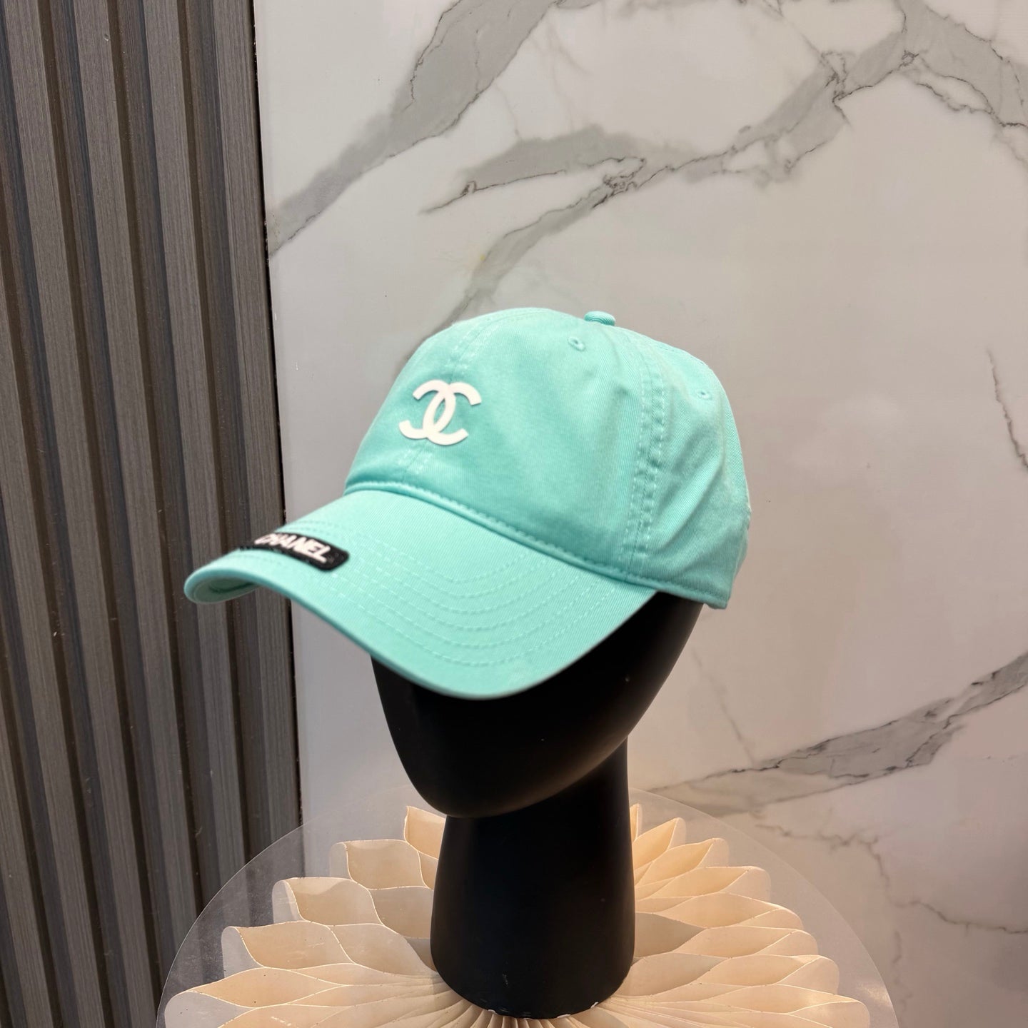 Chanel Logo Baseball Cap Cotton 323818