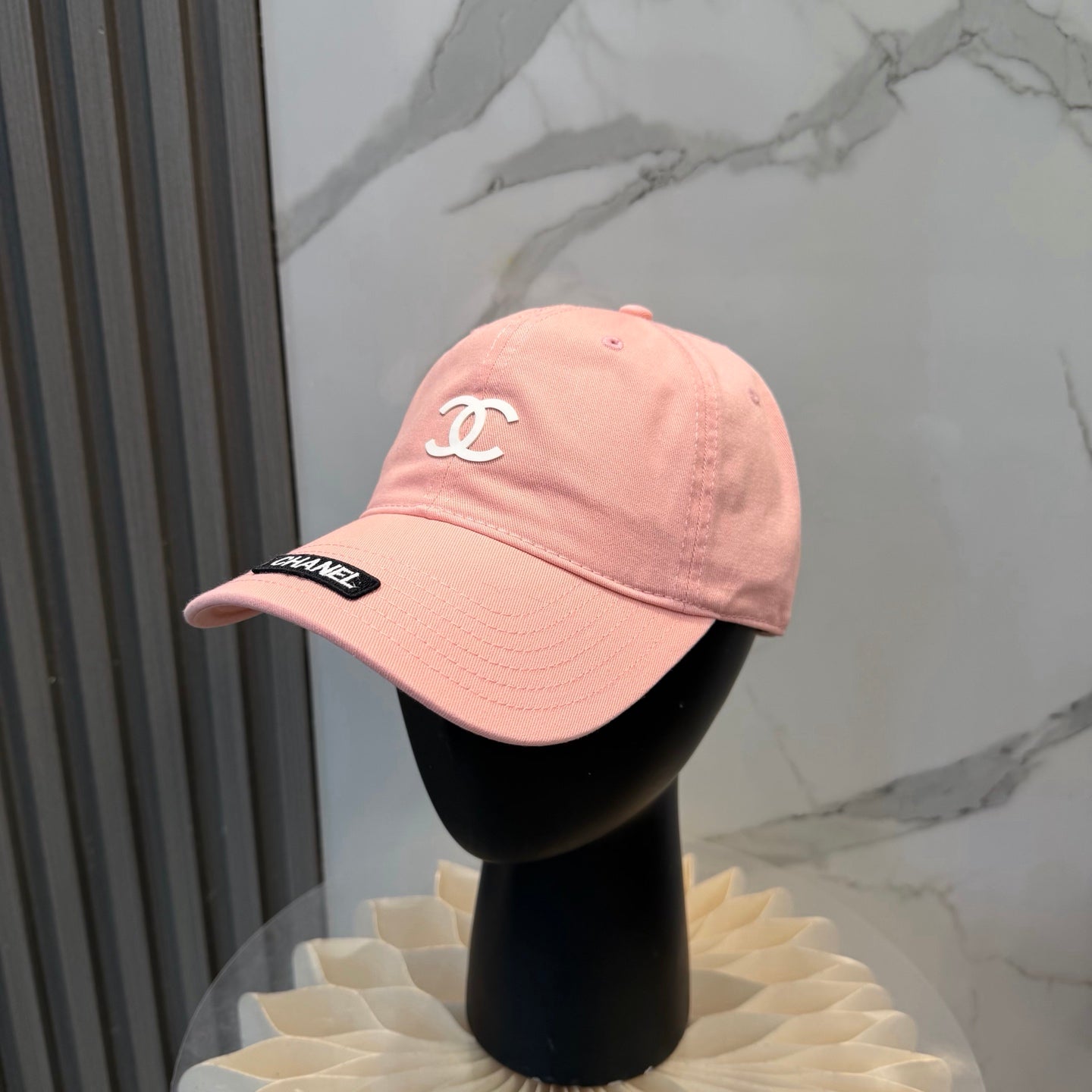 Chanel Logo Baseball Cap Cotton 323818