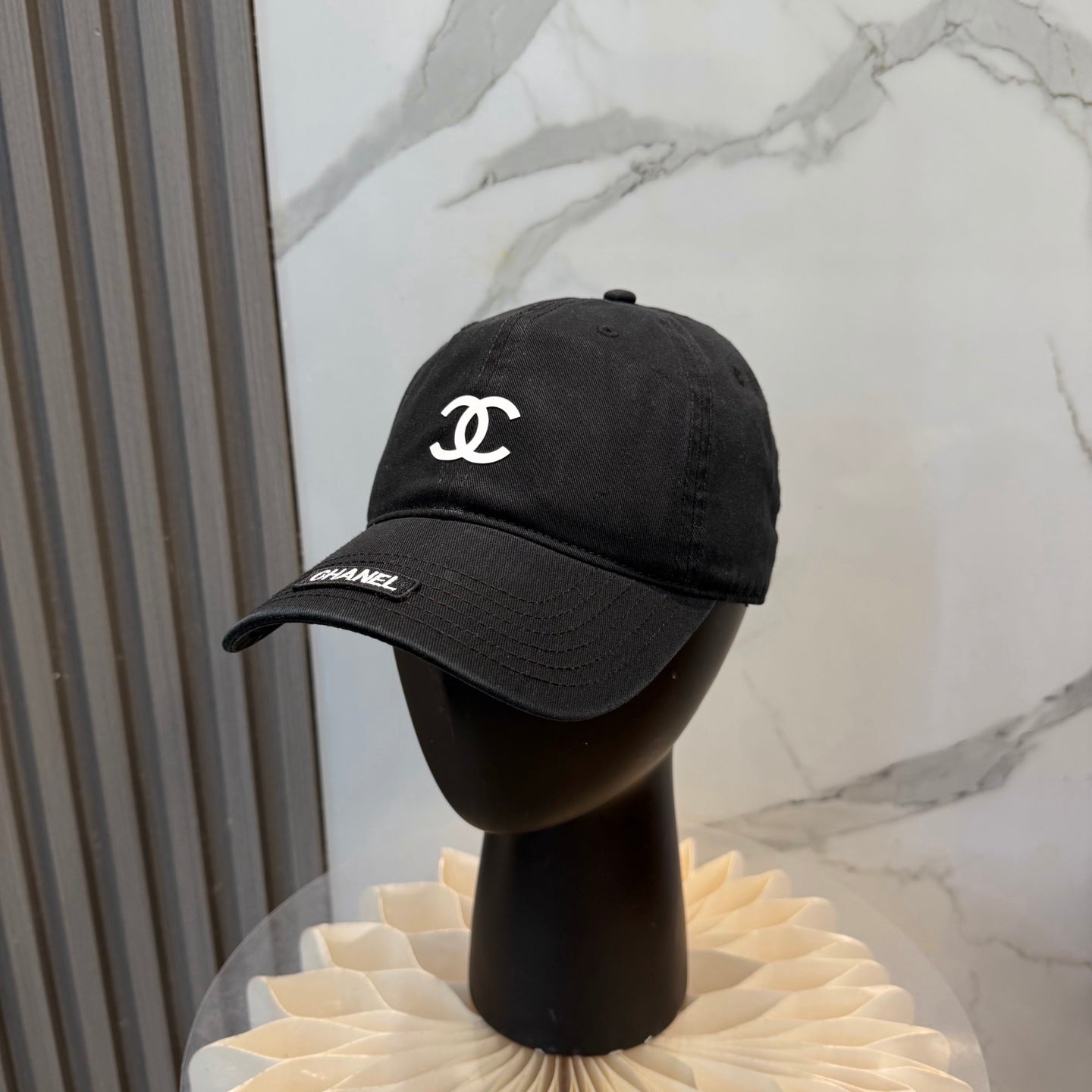 Chanel Logo Baseball Cap Cotton 323818