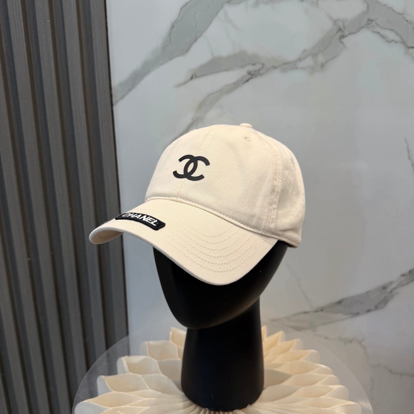 Chanel Logo Baseball Cap Cotton 323818