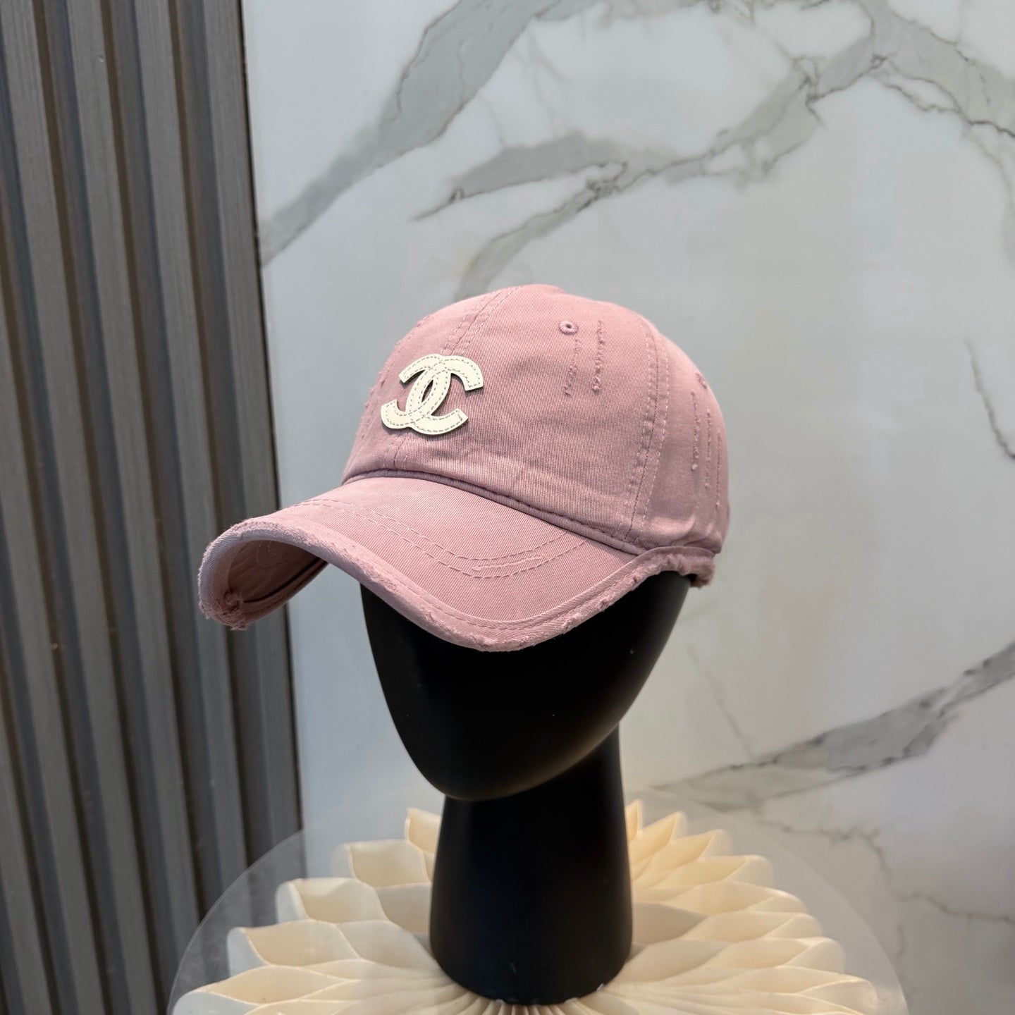 Chanel Logo Baseball Cap Cotton 323826