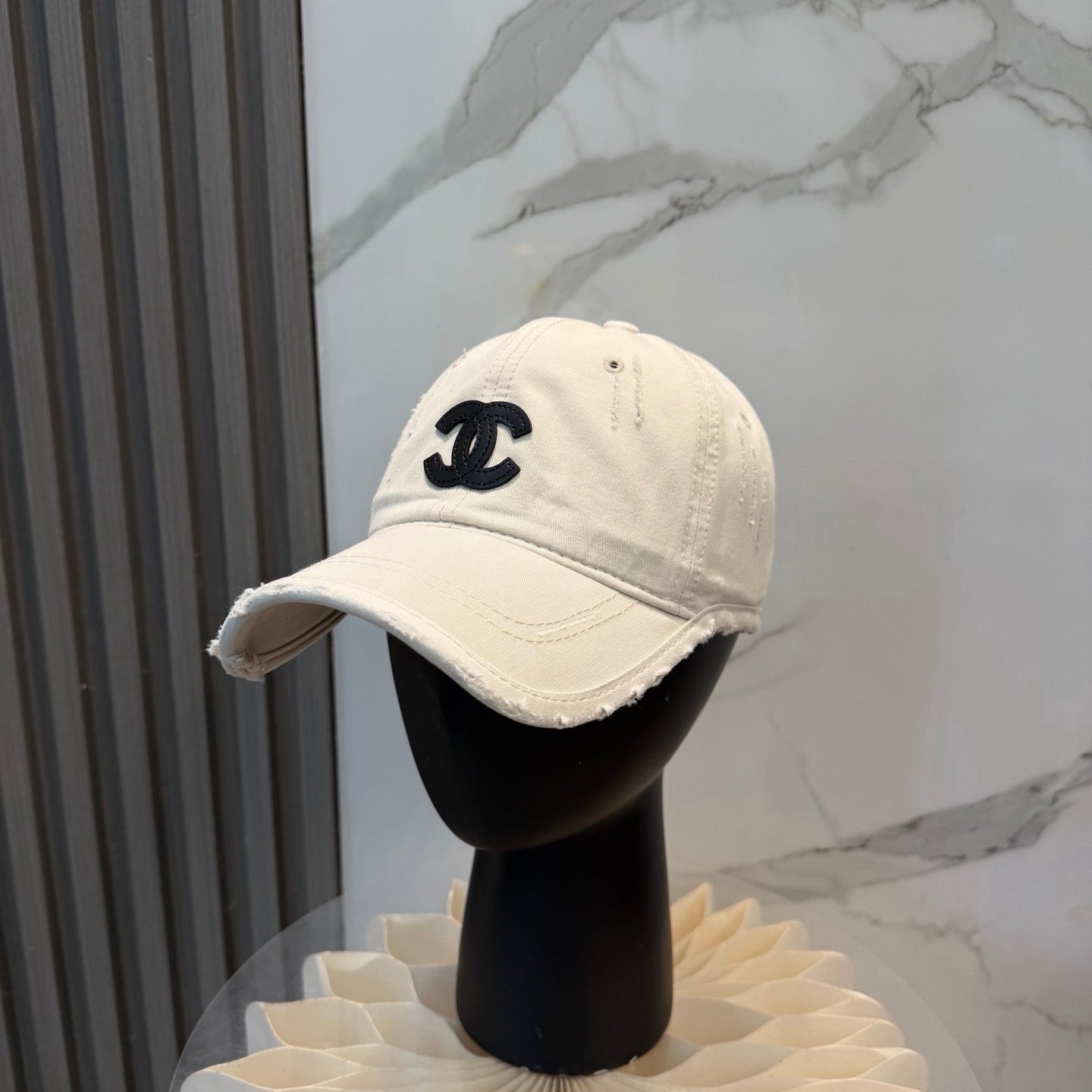 Chanel Logo Baseball Cap Cotton 323826