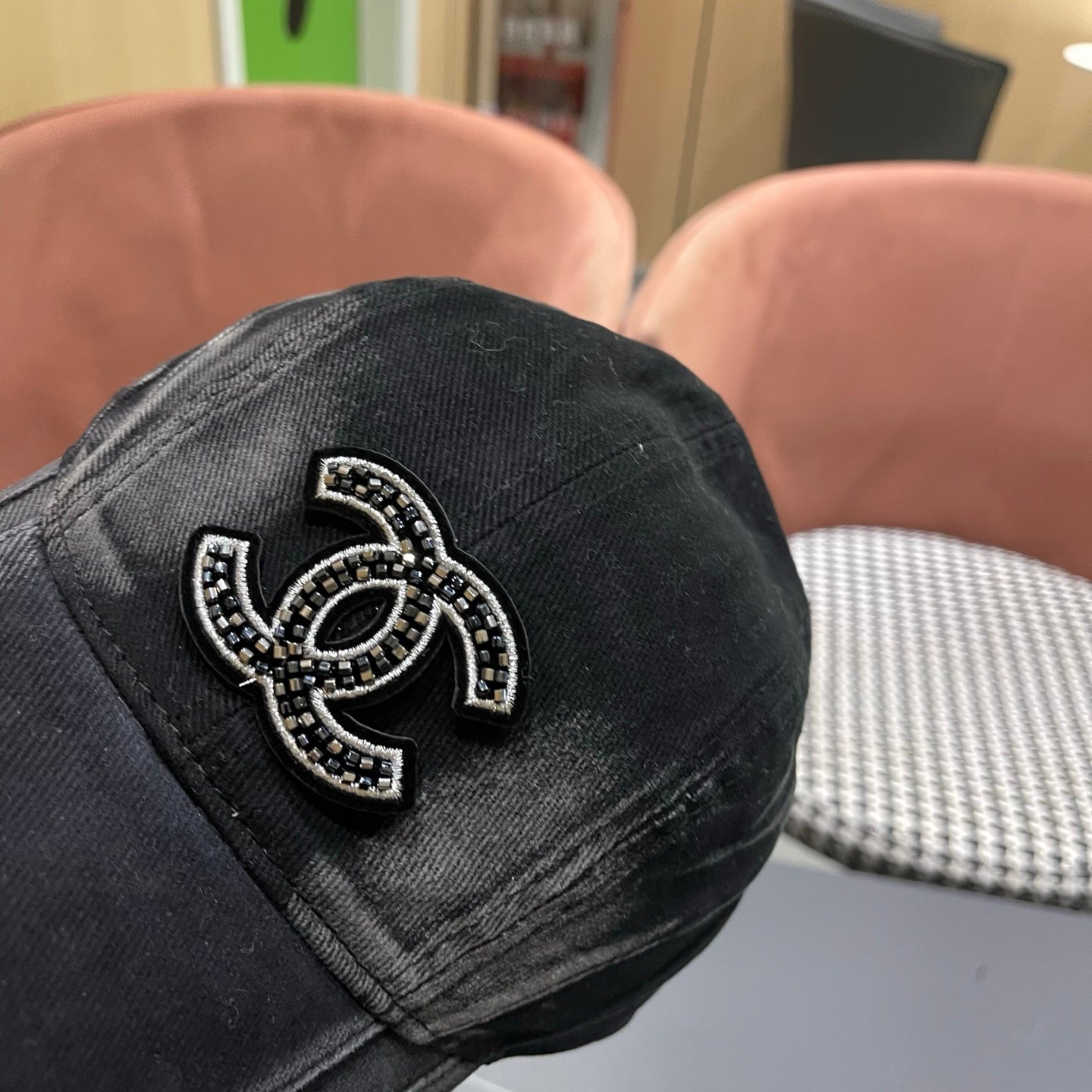 Chanel Embroidered Logo Cap 221124