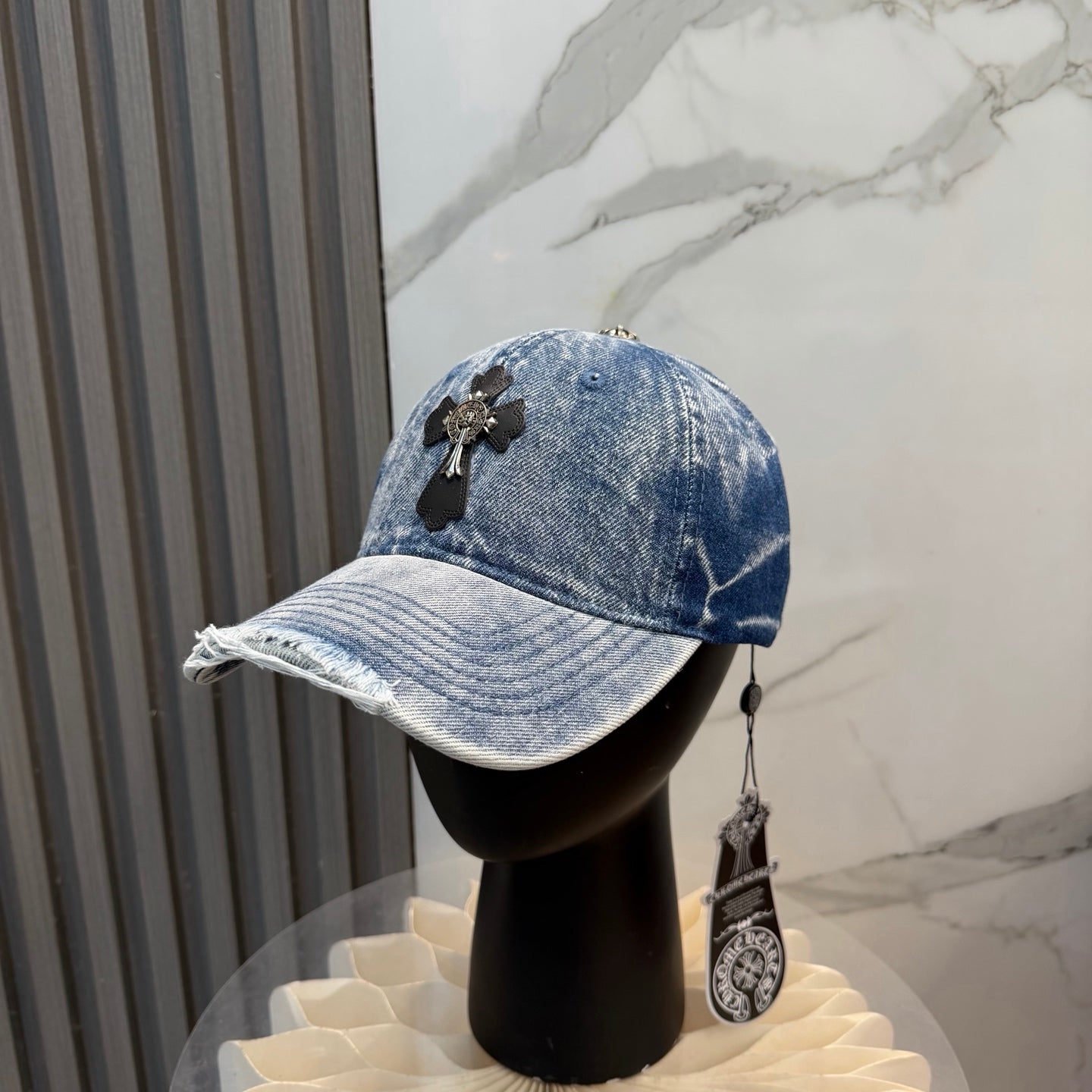 Chrome Hearts Washed Denim Baseball Cap 249996