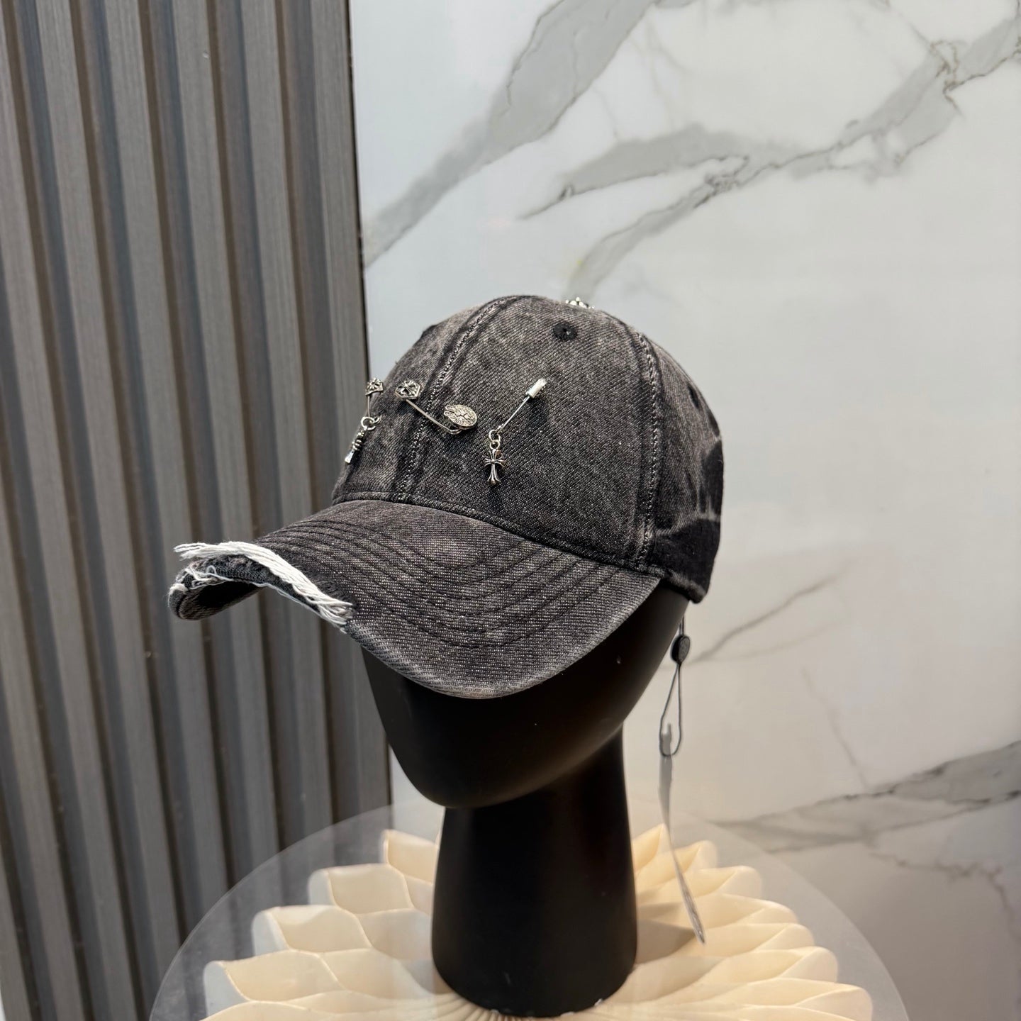 Chrome Hearts Washed Denim Baseball Cap 249996