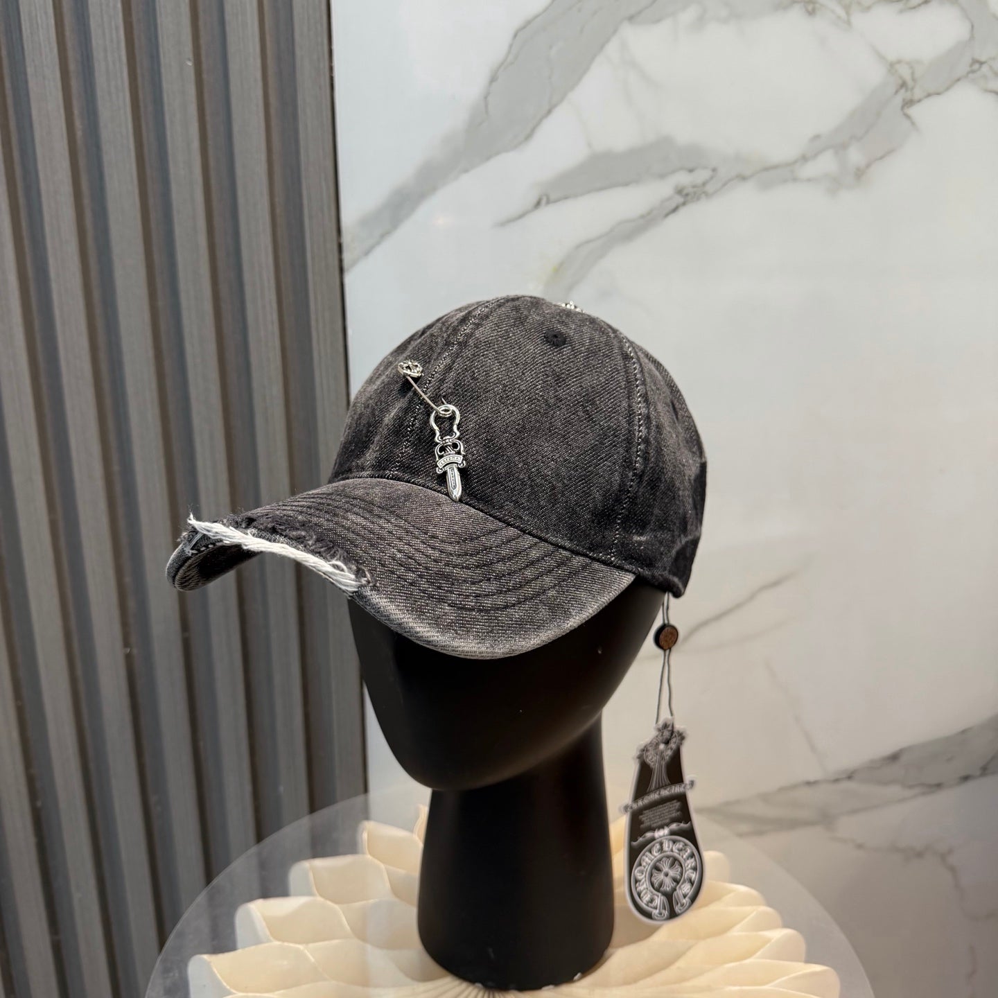Chrome Hearts Washed Denim Baseball Cap 249996