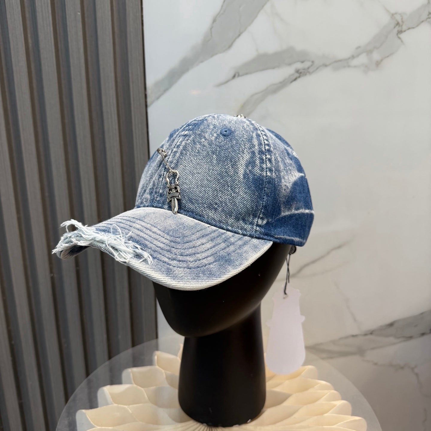 Chrome Hearts Washed Denim Baseball Cap 249996