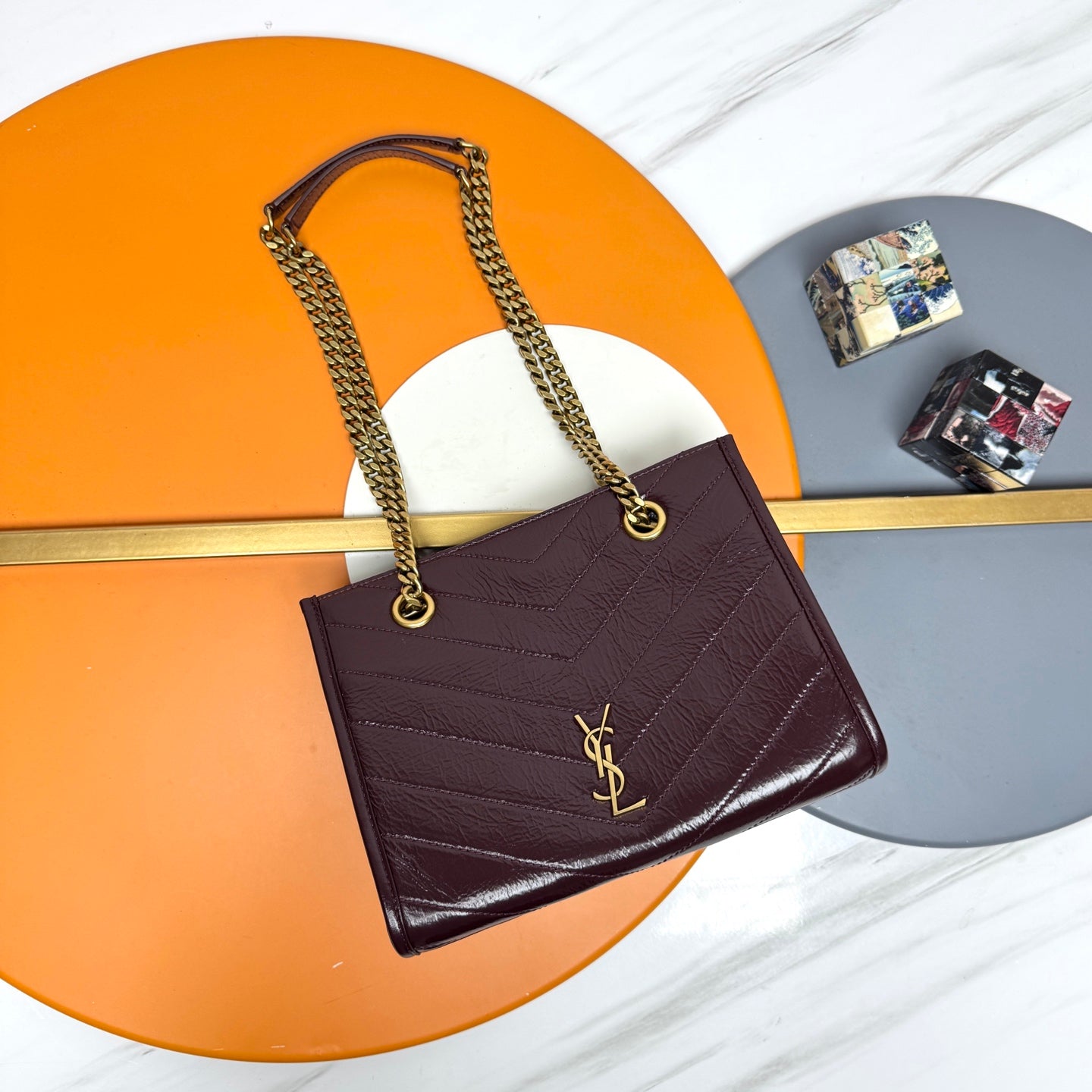 YSL 2026 Niki Large Shopping Bag 33cm And 25cm Calfskin