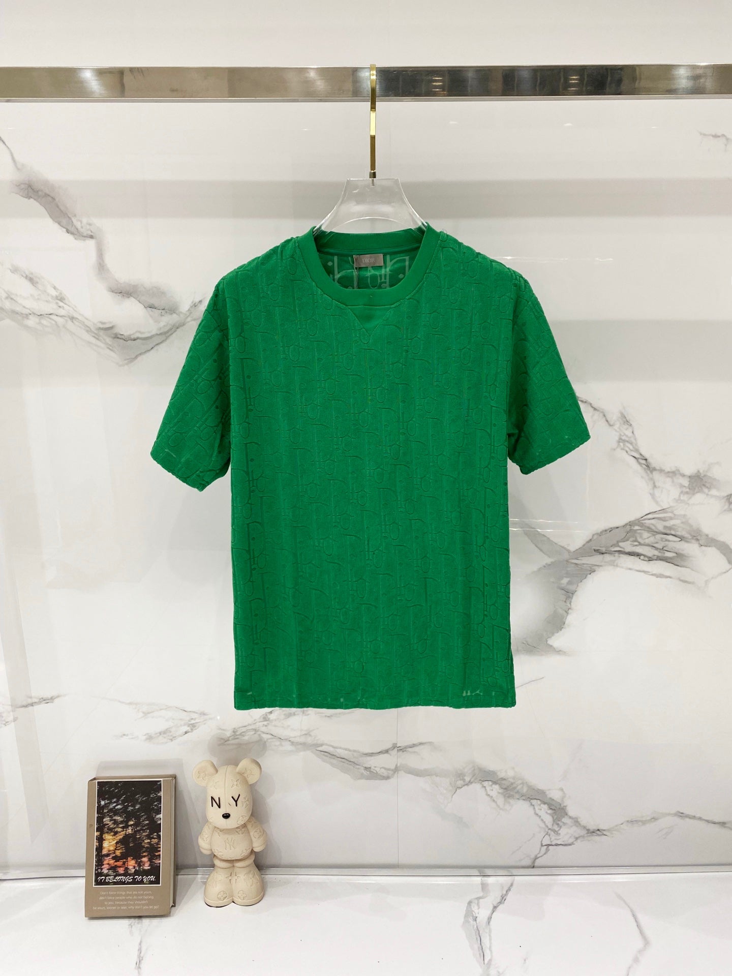 CD 26A Men Custom Terry Jacquard Crew Neck T-Shirt Fabric 290104