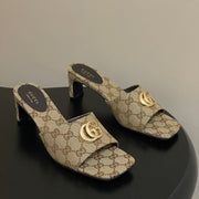 GG 26ss High Heel Slippers 55 Canvas Monogram 697861