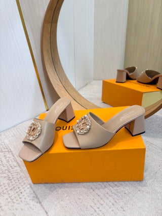 LV 26ss Heel Slippers 65 Goatskin