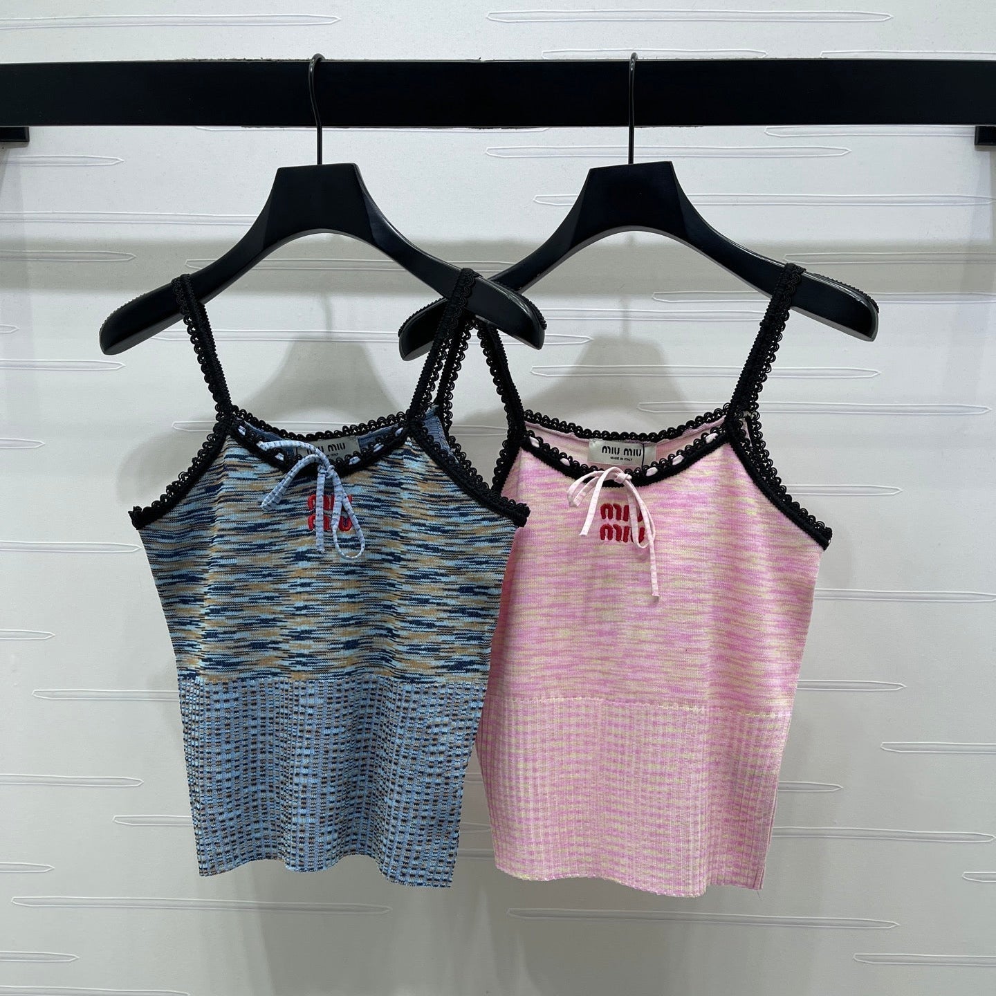 Miumiu 2026 Gradient Camisole Pink and Blue Polyester Viscose 352411