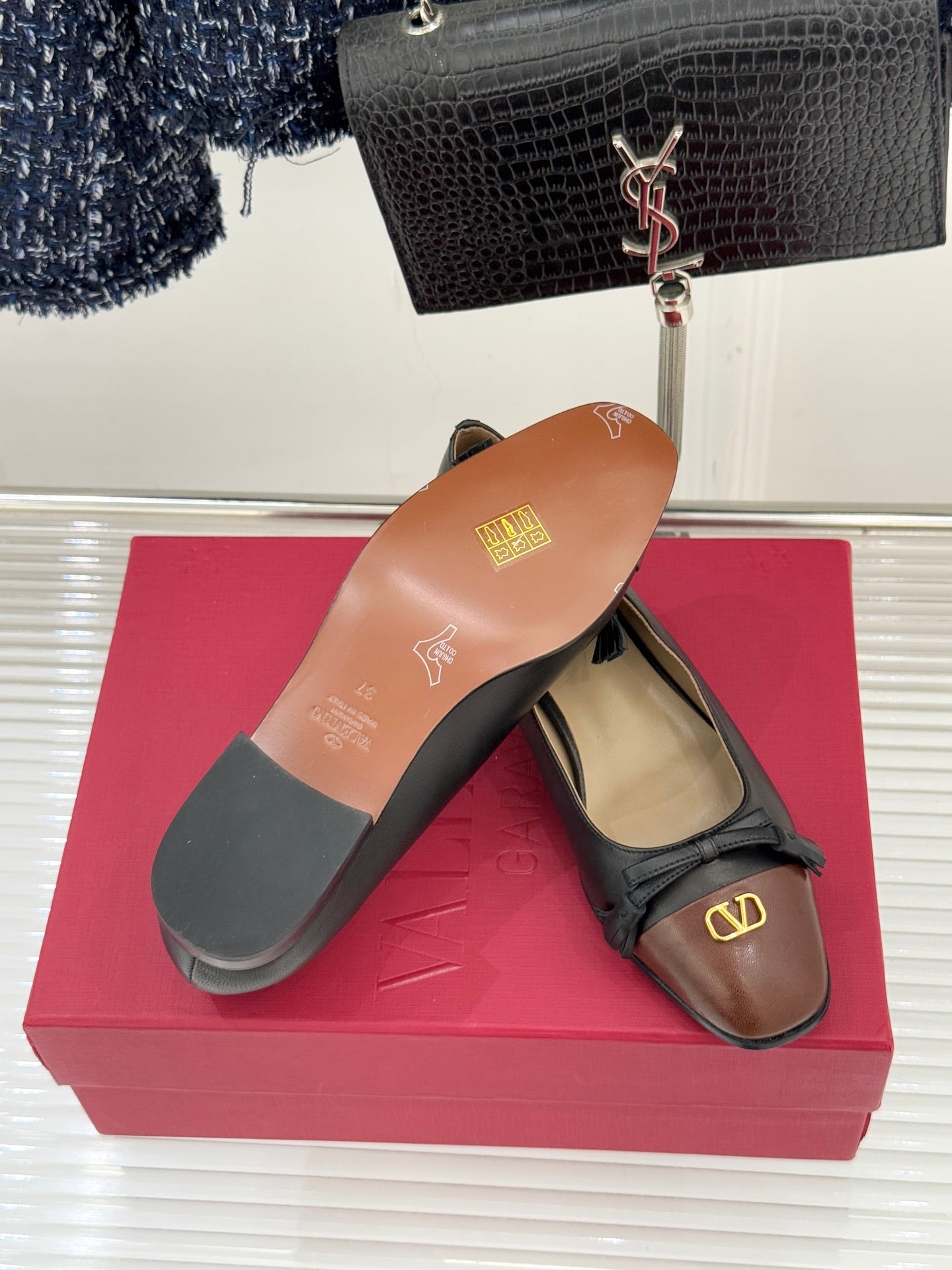 VT 26s Ballet Flat Sheepskin Gold Buckle 702251