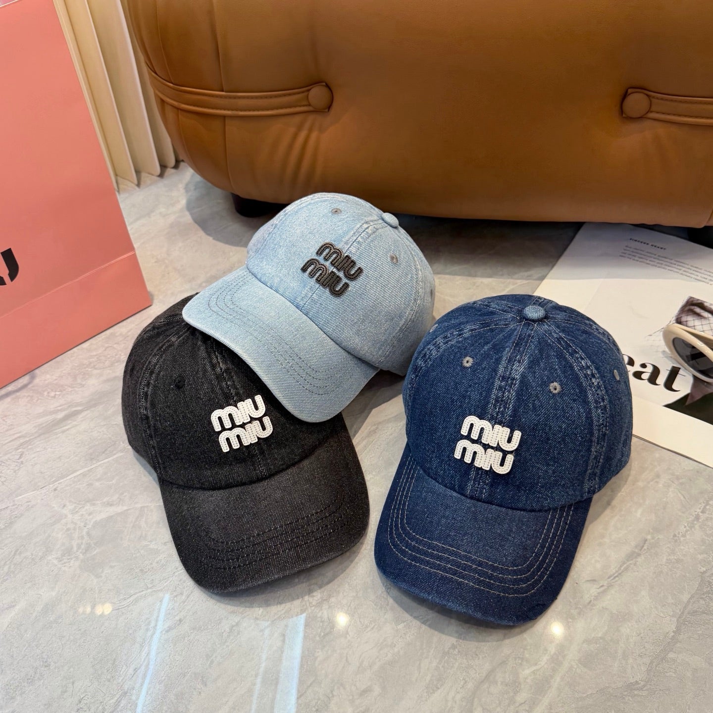 Miumiu Denim Baseball Cap 250019