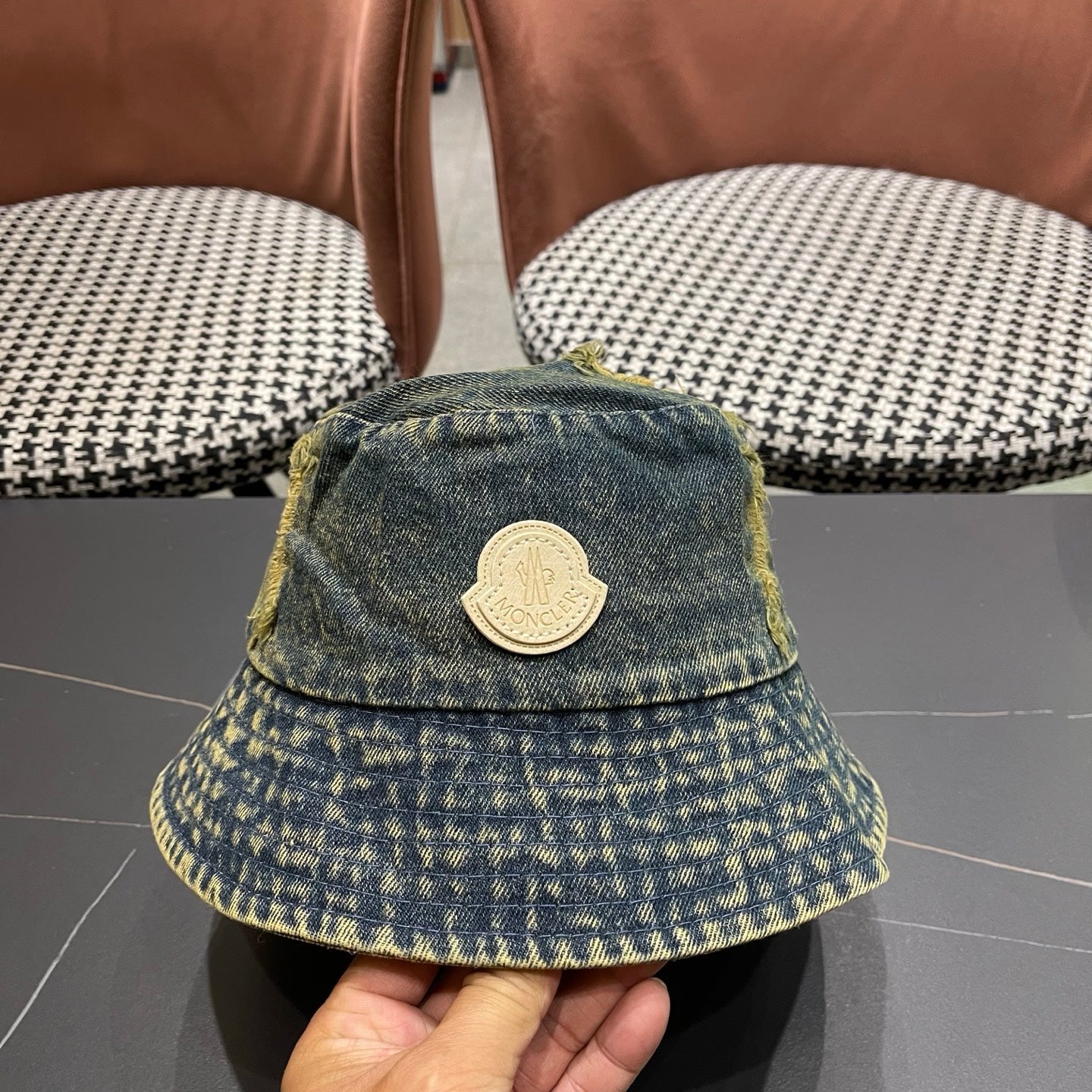 Moncler Denim Bucket Hat 196136