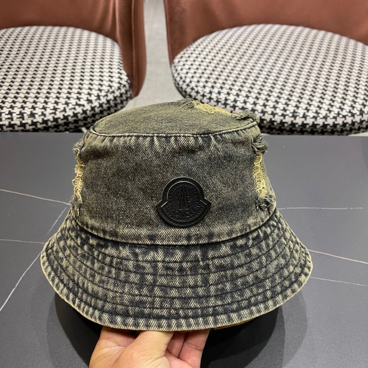 Moncler Denim Bucket Hat 196136