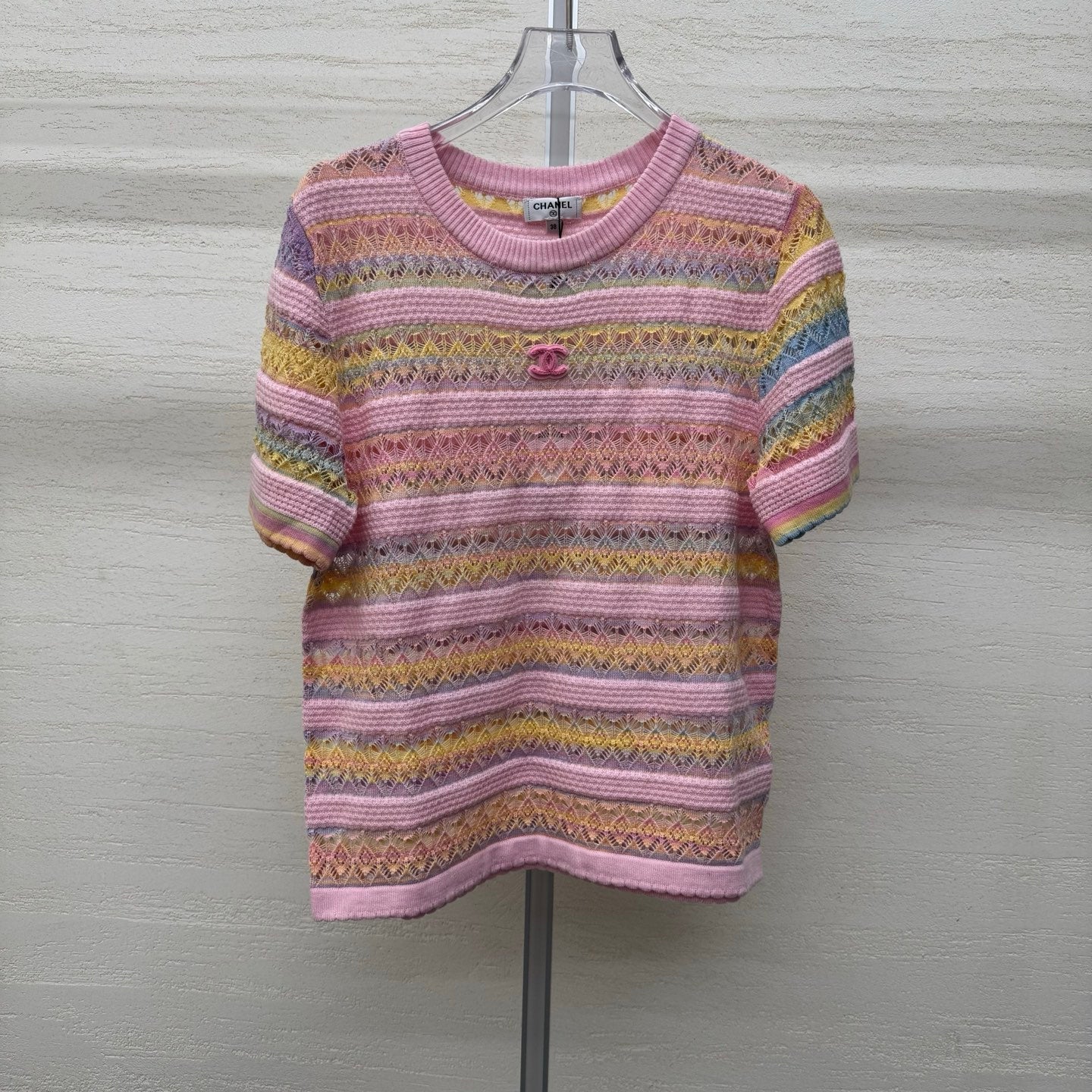 Chanel 2026 Crew Neck Short-Sleeve T-Shirt Wool Acrylic 356921