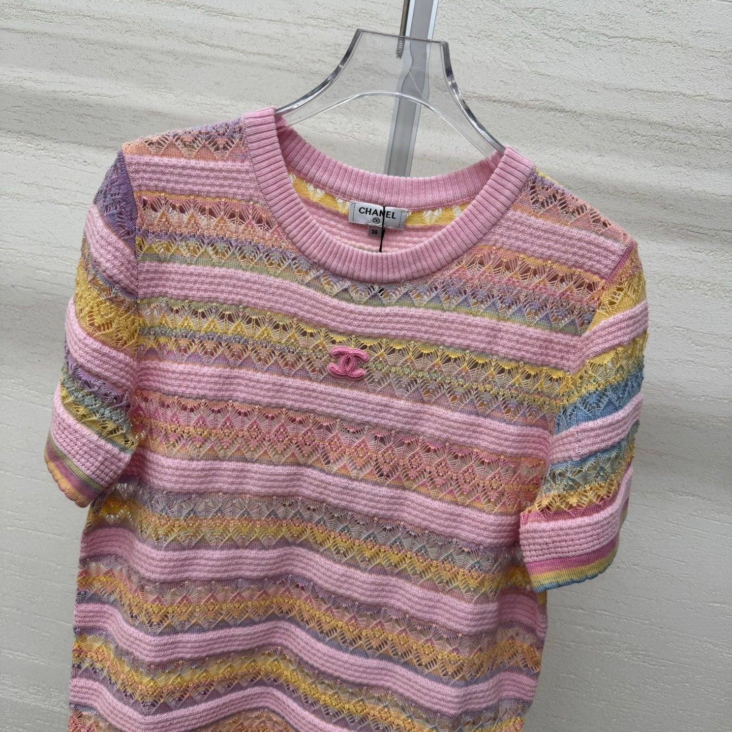 Chanel 2026 Crew Neck Short-Sleeve T-Shirt Wool Acrylic 356921