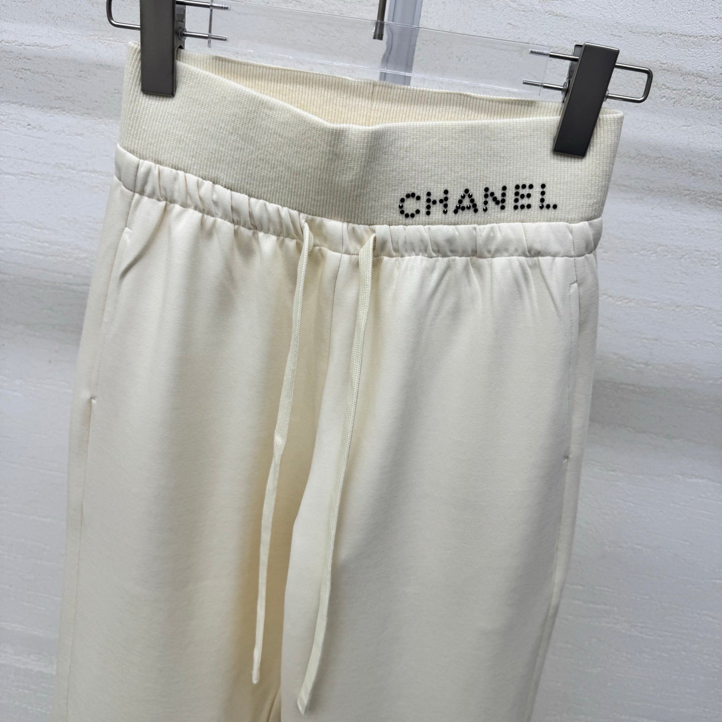 Chanel 2026 Rhinestone Waistband Casual Pant Cotton 356983