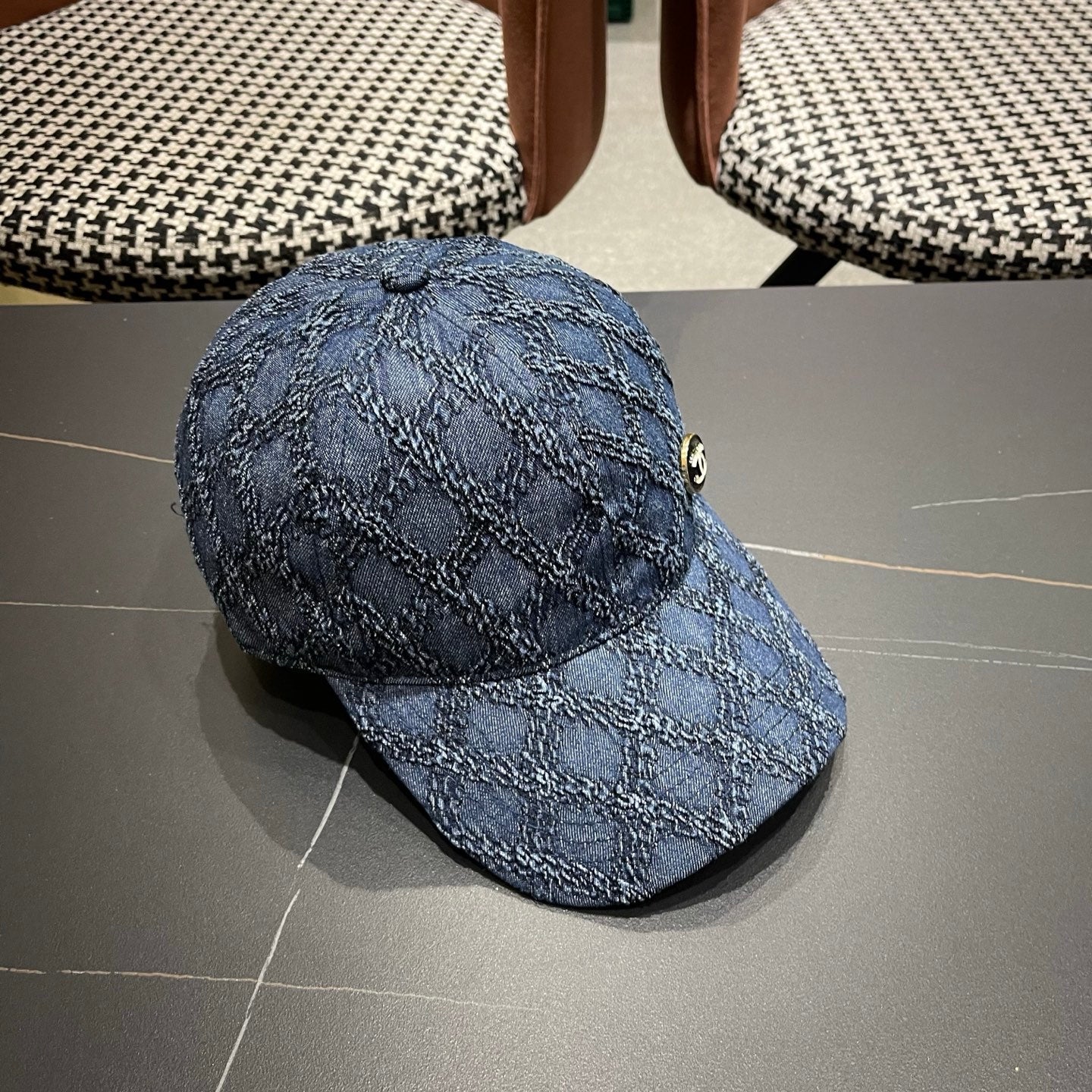 Chanel Logo Denim Hat 213506