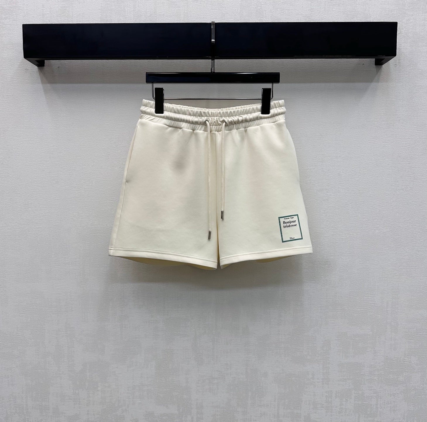 Dior 2026 Square-Frame Top and Shorts Set Cream Black Cotton