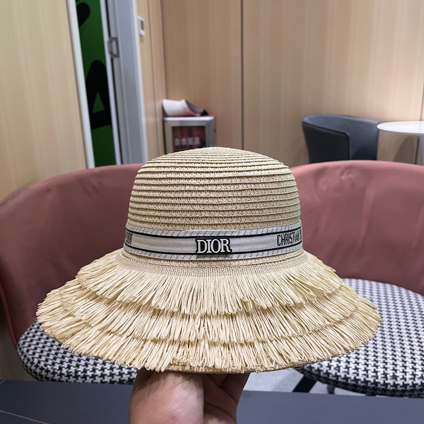 Dior D-Bobby Straw Hat 219043