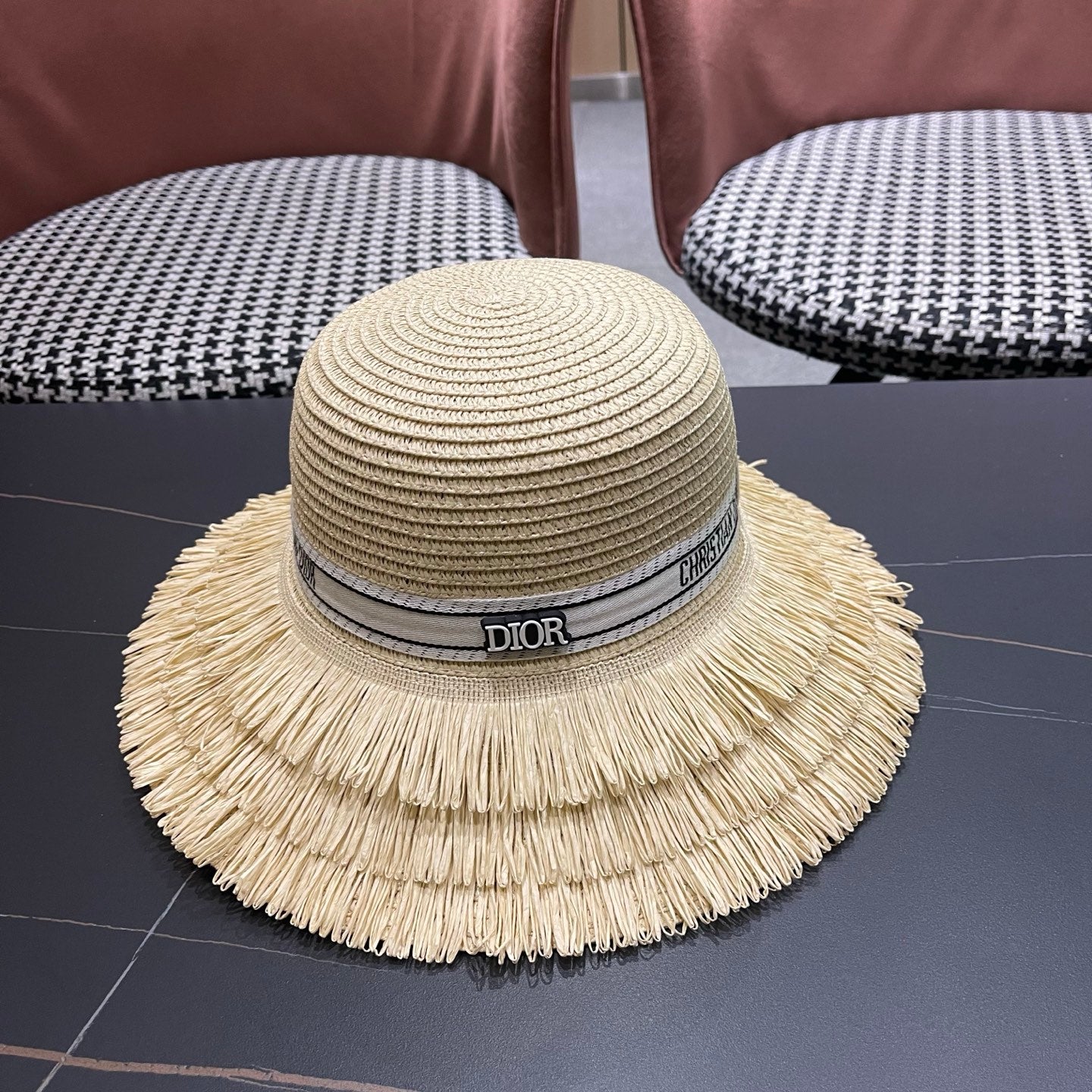 Dior D-Bobby Straw Hat 219043