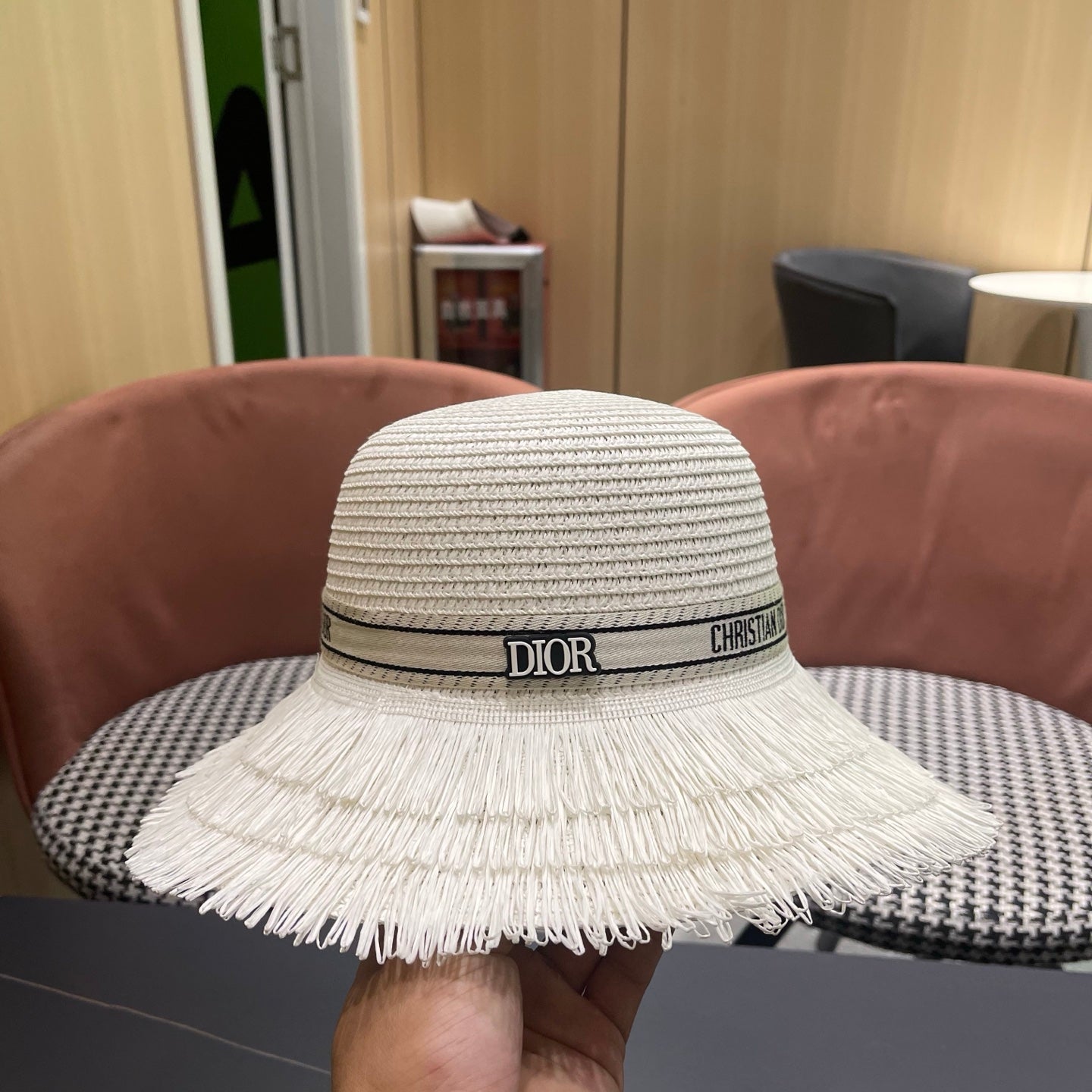 Dior D-Bobby Straw Hat 219043
