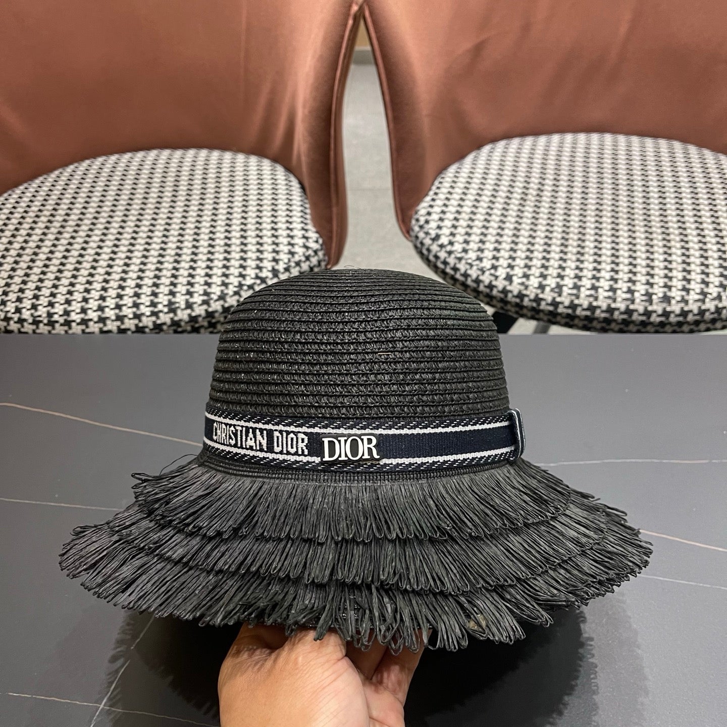 Dior D-Bobby Straw Hat 219043