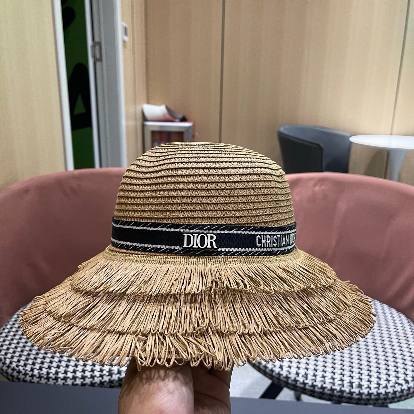 Dior D-Bobby Straw Hat 219043