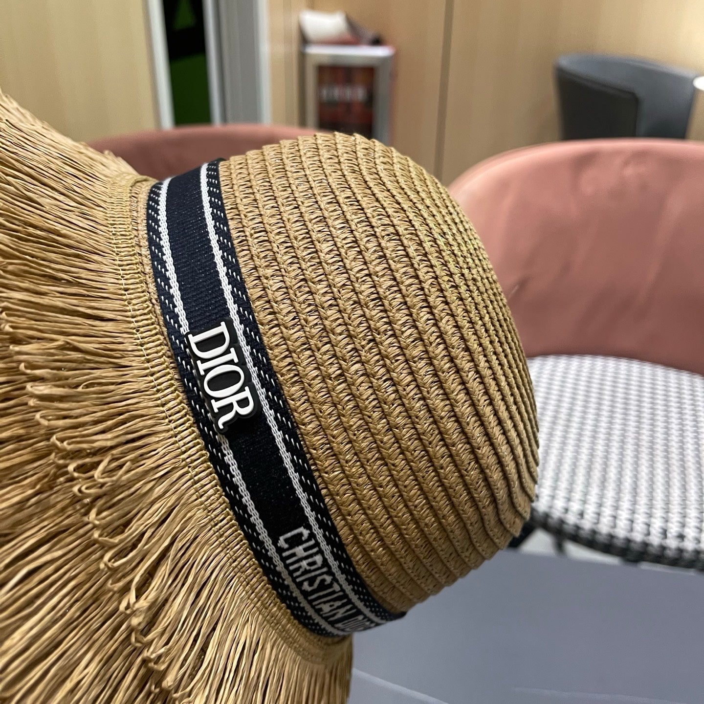 Dior D-Bobby Straw Hat 219043