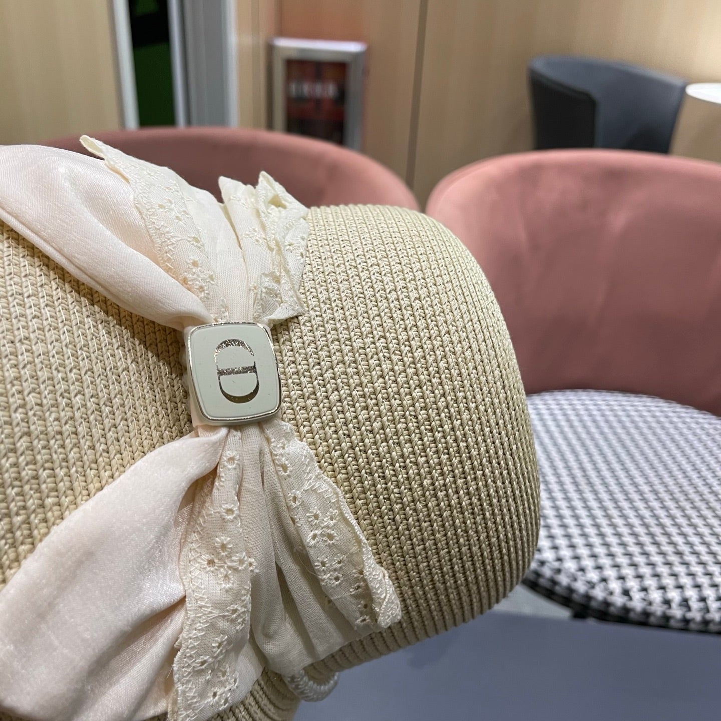 Dior Bow Pearl Hat 220997
