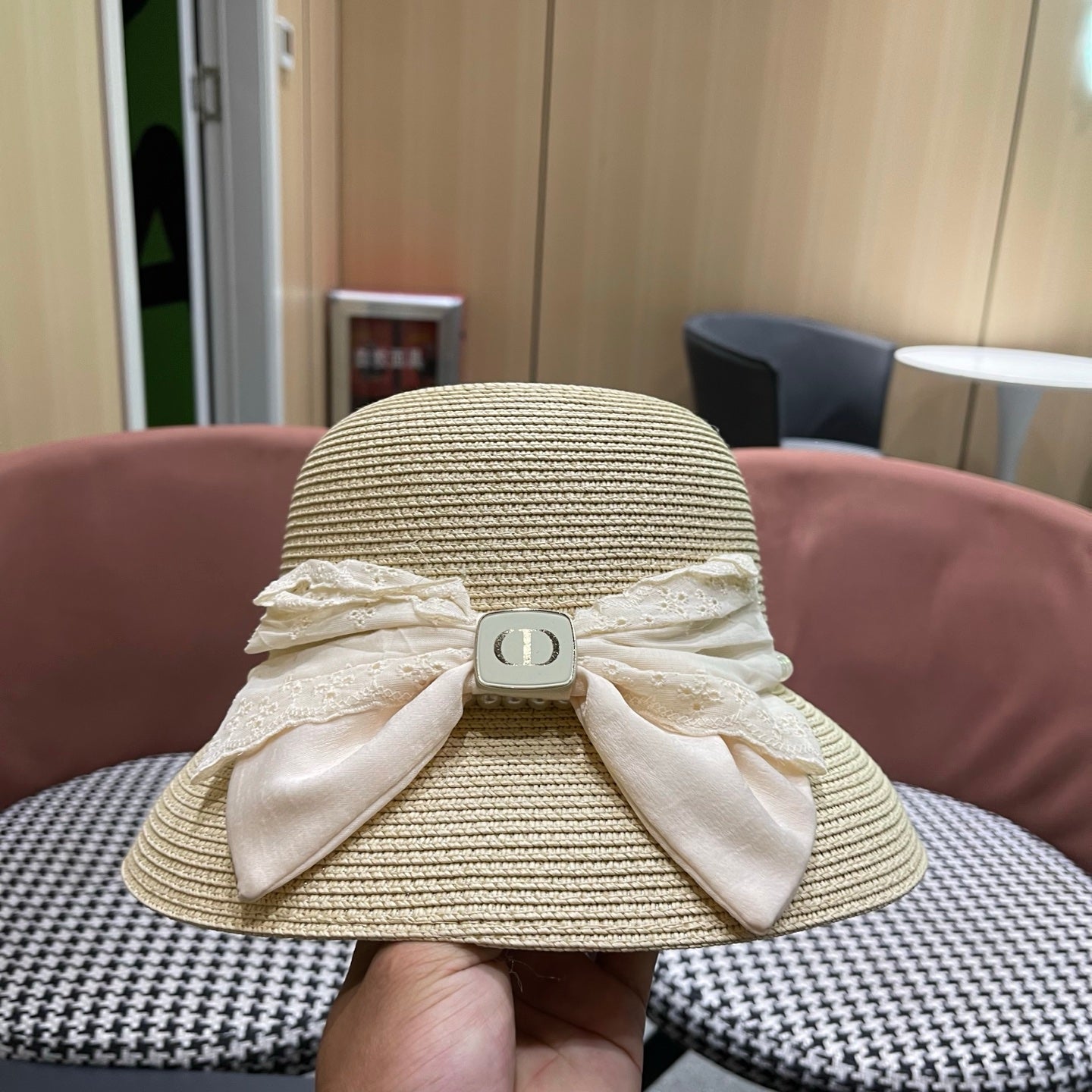 Dior Bow Pearl Hat 220997