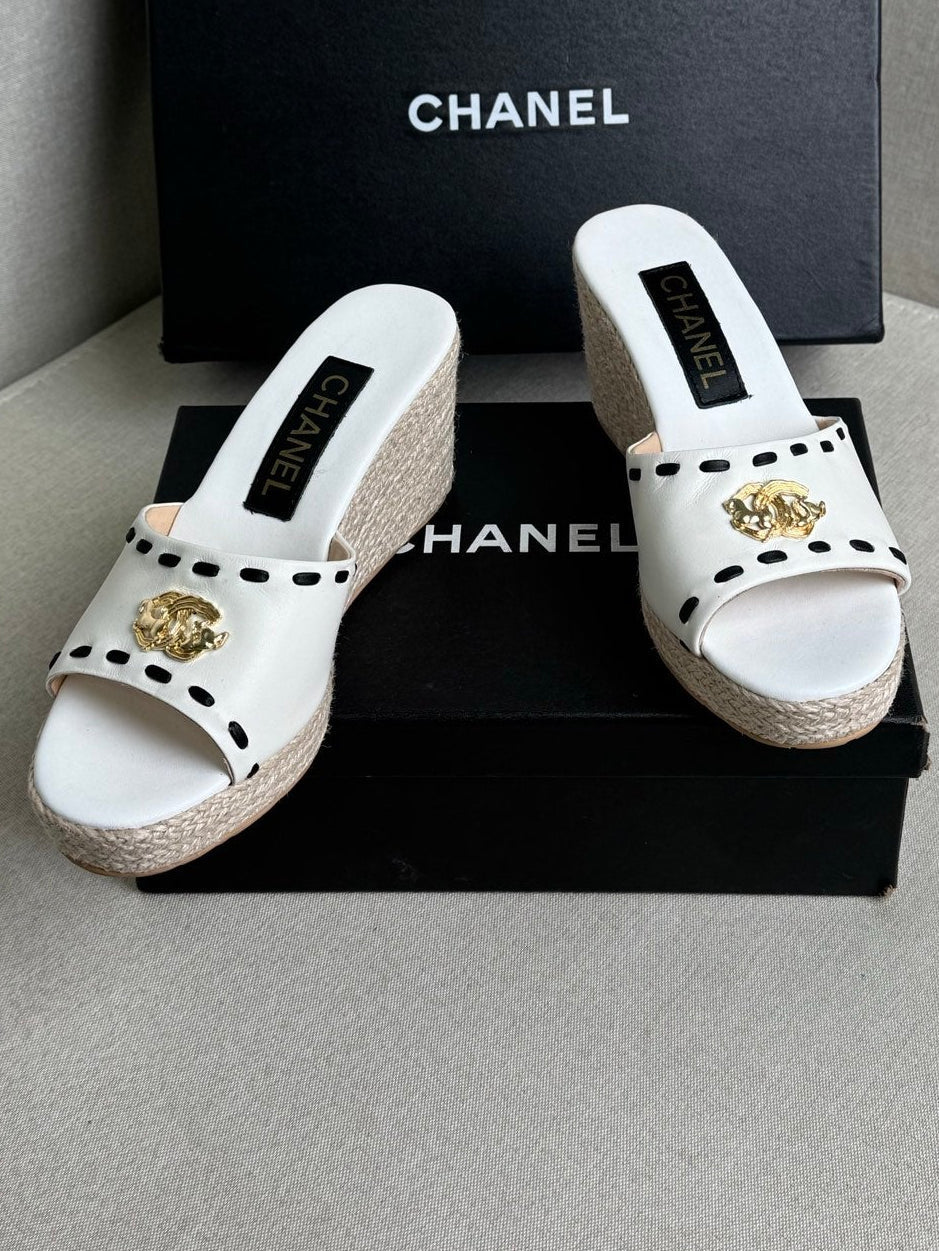 Chanel 2026 Classic Platform Sandals Sheepskin 823302
