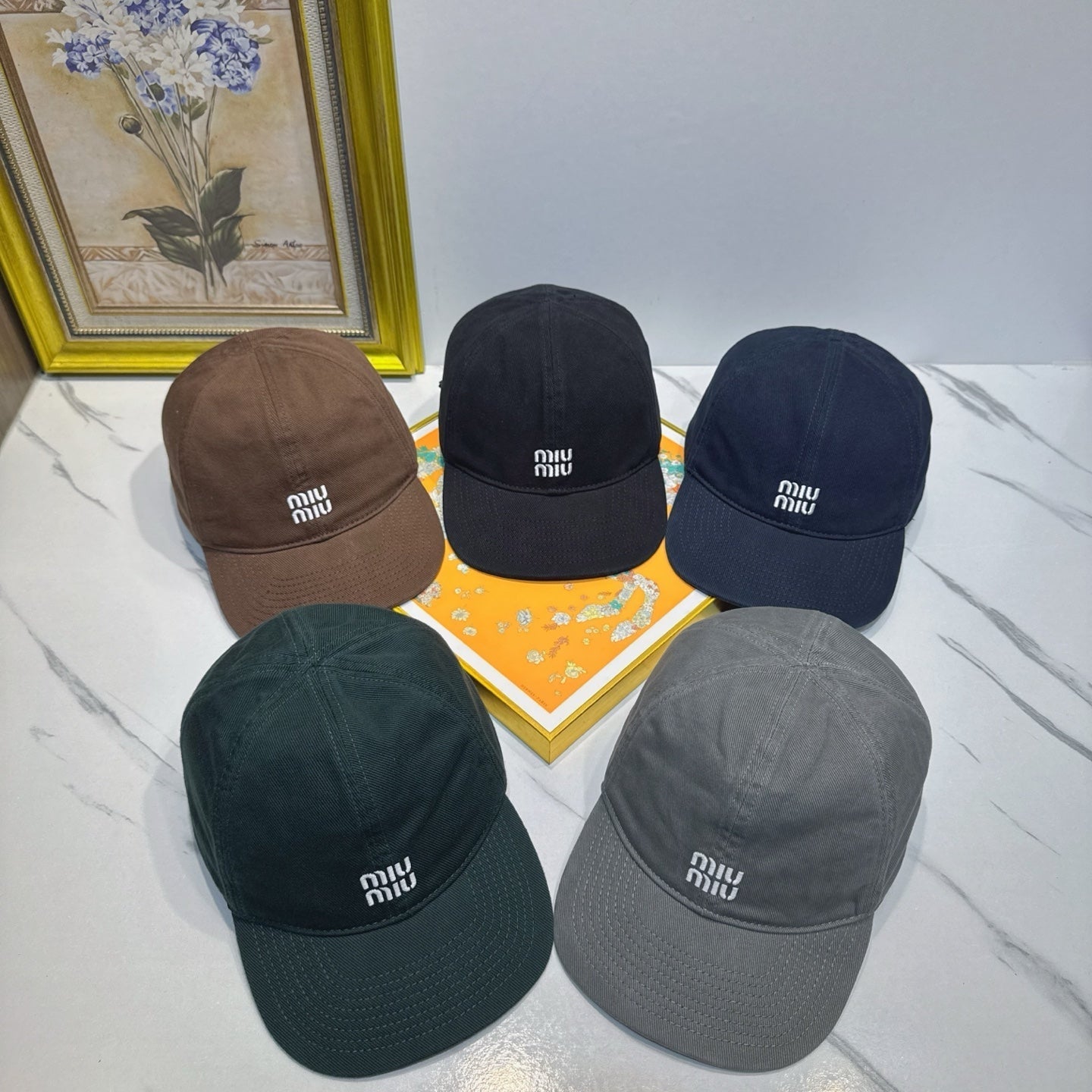 Miumiu Logo Cotton Hat 195889