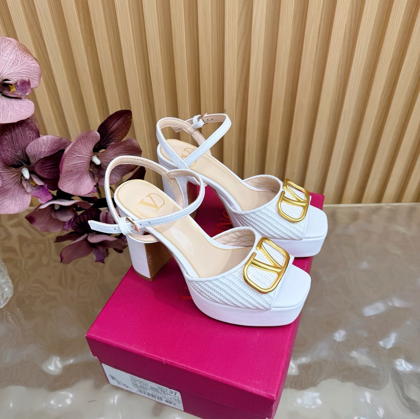 VT 26s Platform Sandals 110 Woven Fabric Cowhide 702268