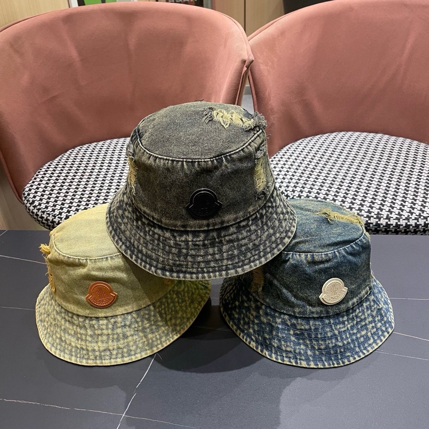 Moncler Denim Bucket Hat 196136